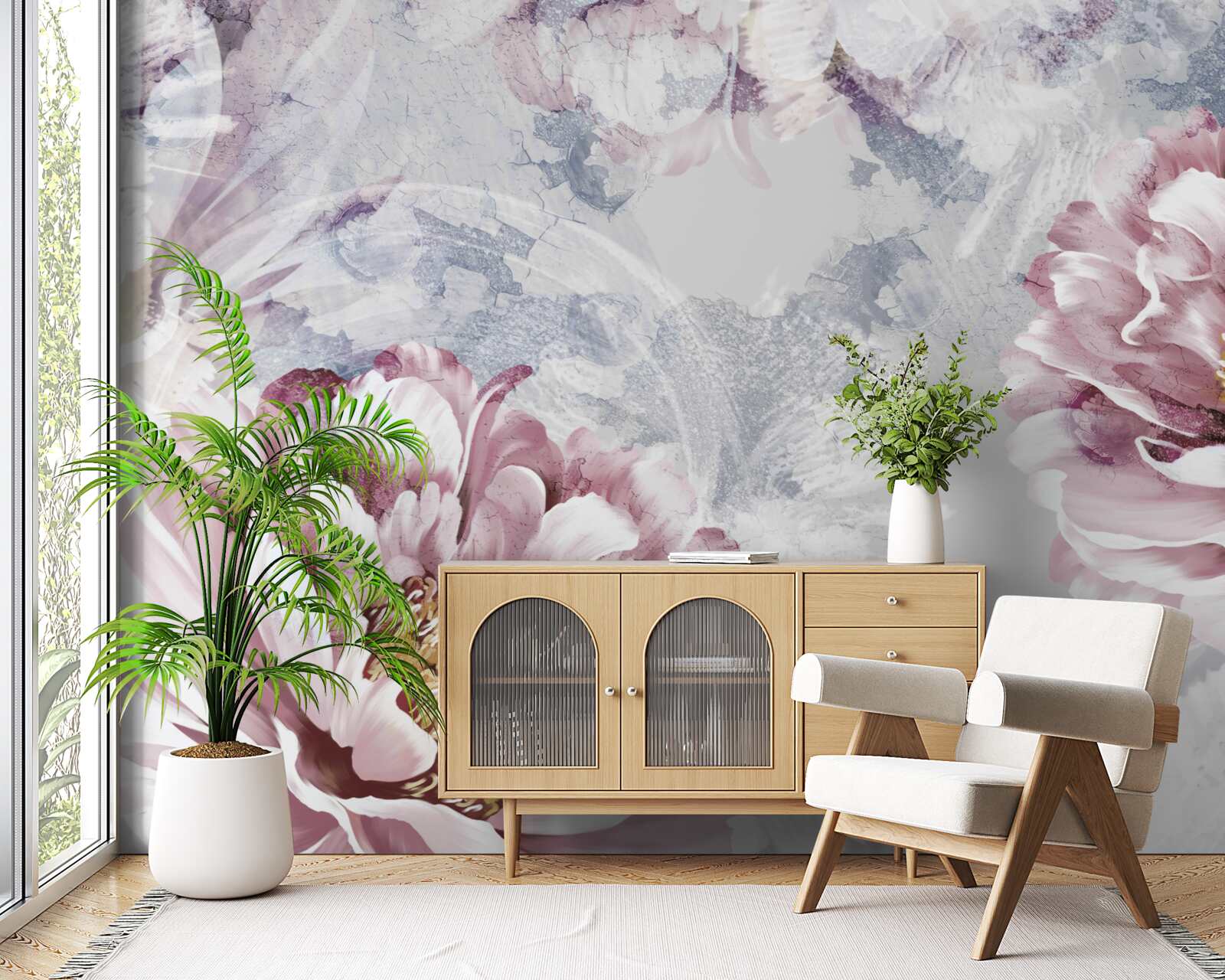 Fototapeta duże różowe piwonie