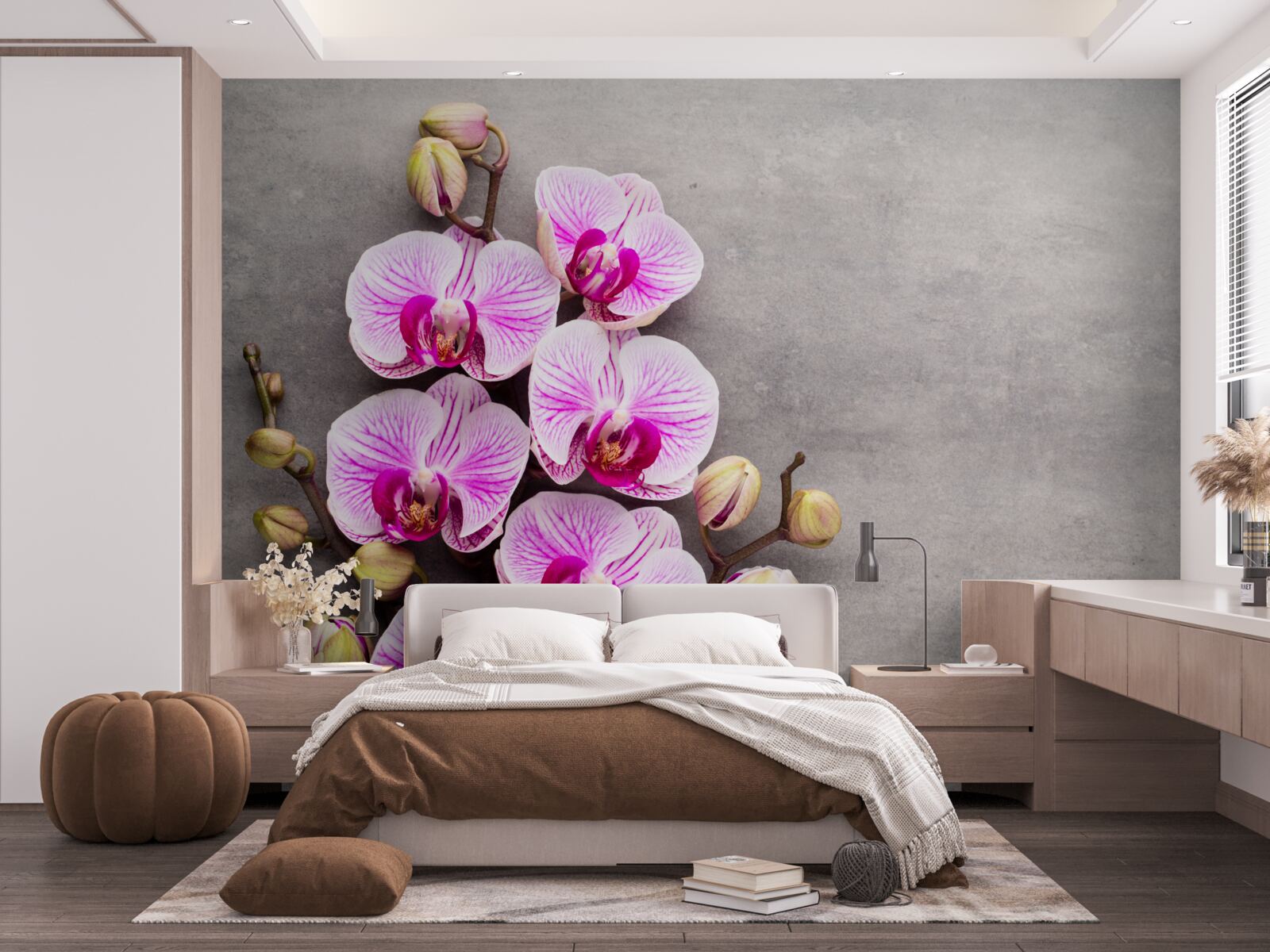 Fototapeta liliowo-biała orchidea