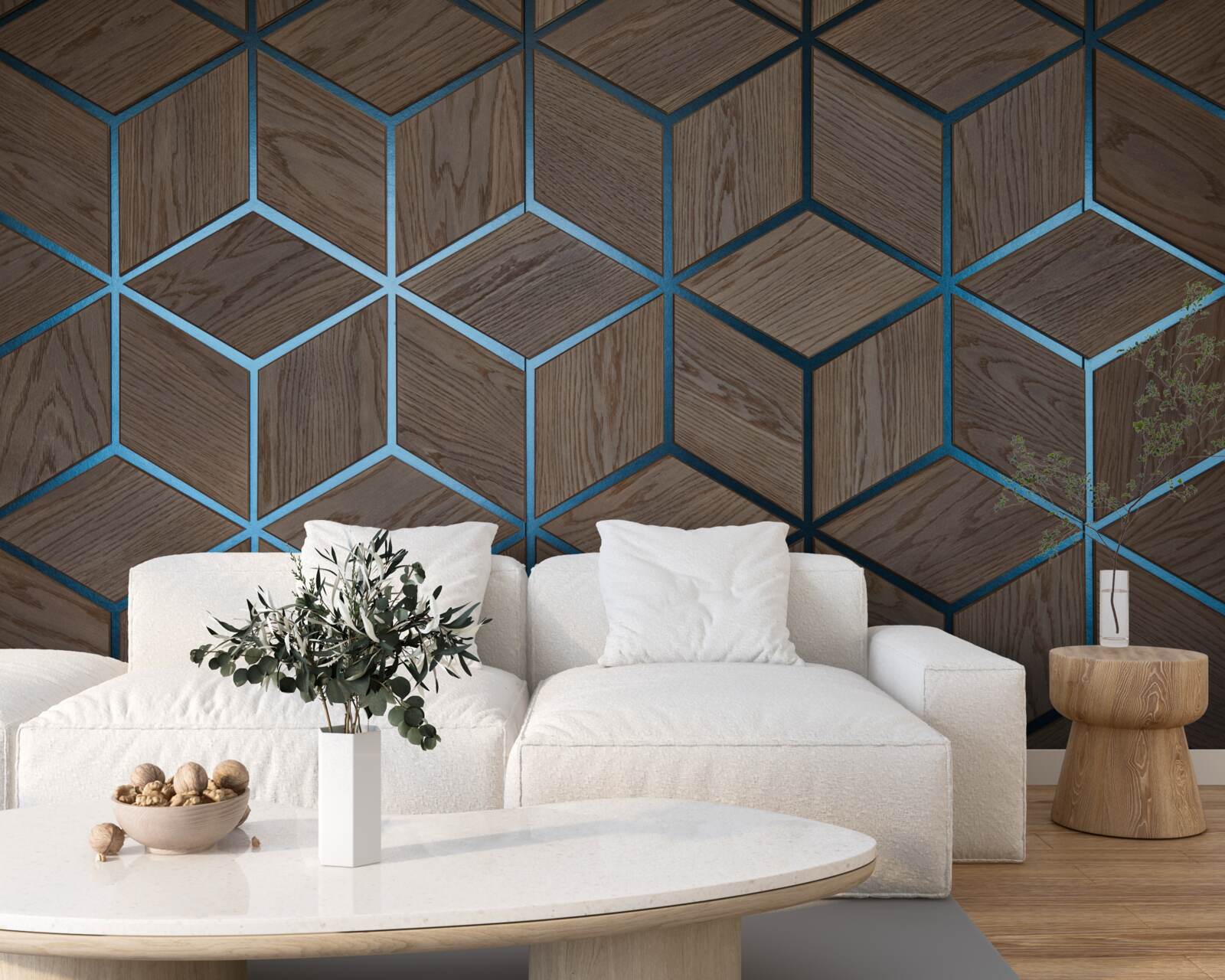 Fototapeta podłoga drewniana z czarnymi paskami