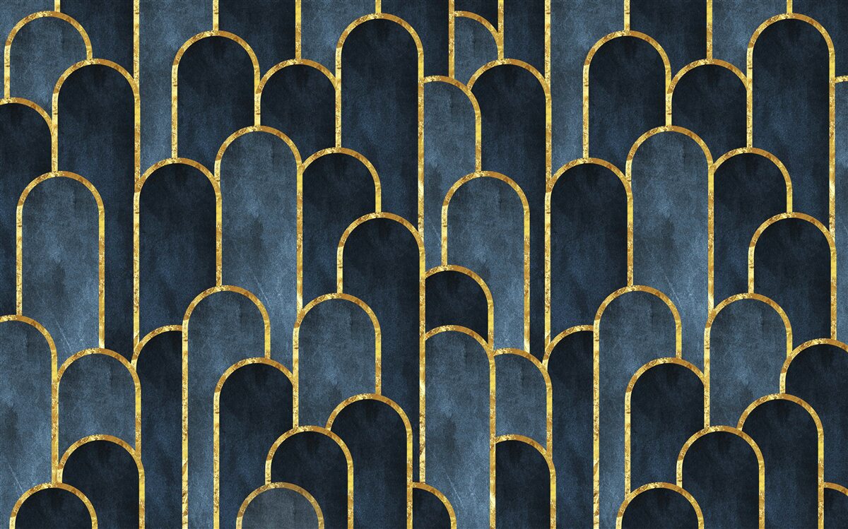 Fototapeta złote akcenty na czarnych, zwiewnych topach