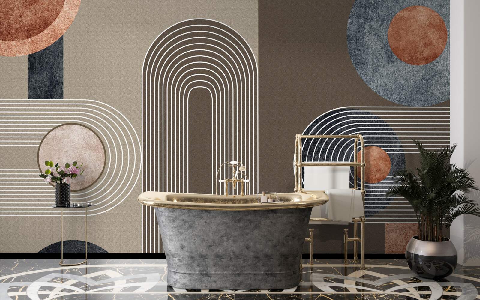 Fototapeta linie płynnie przechodzą jedna w drugą