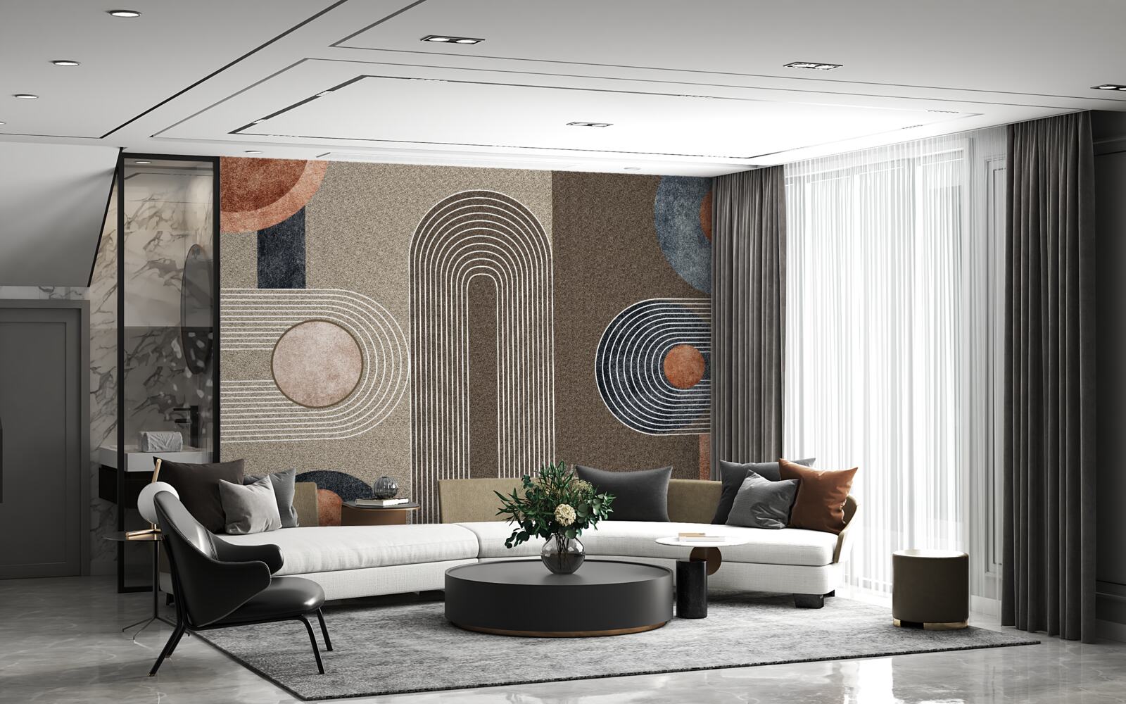 Fototapeta linie płynnie przechodzą jedna w drugą