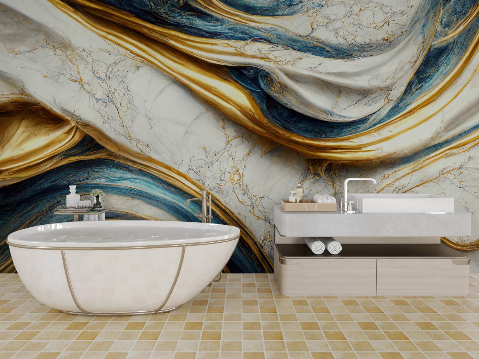 Fototapeta cztery opcje odcienia marmuru