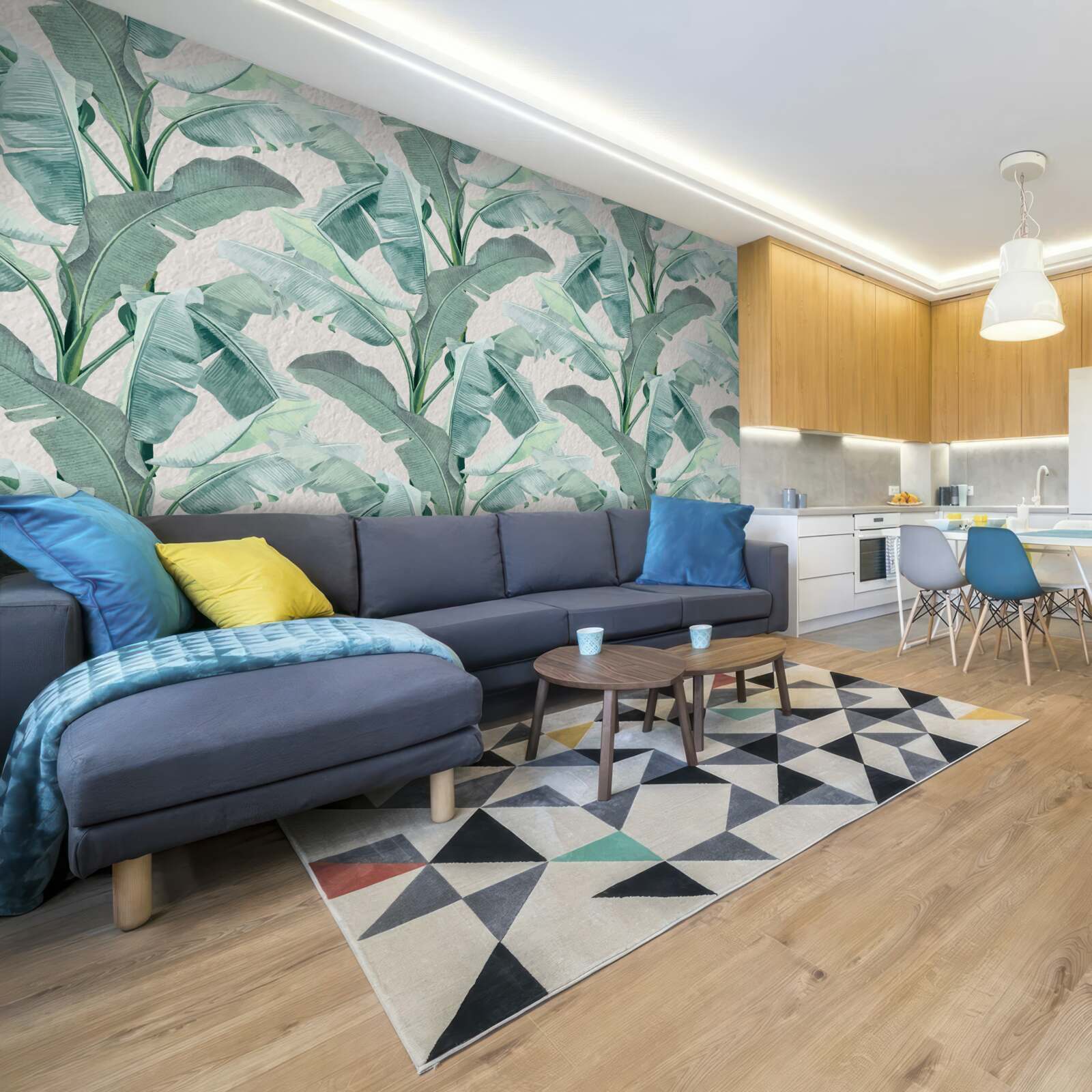 Fototapeta liście paproci są jasnozielone