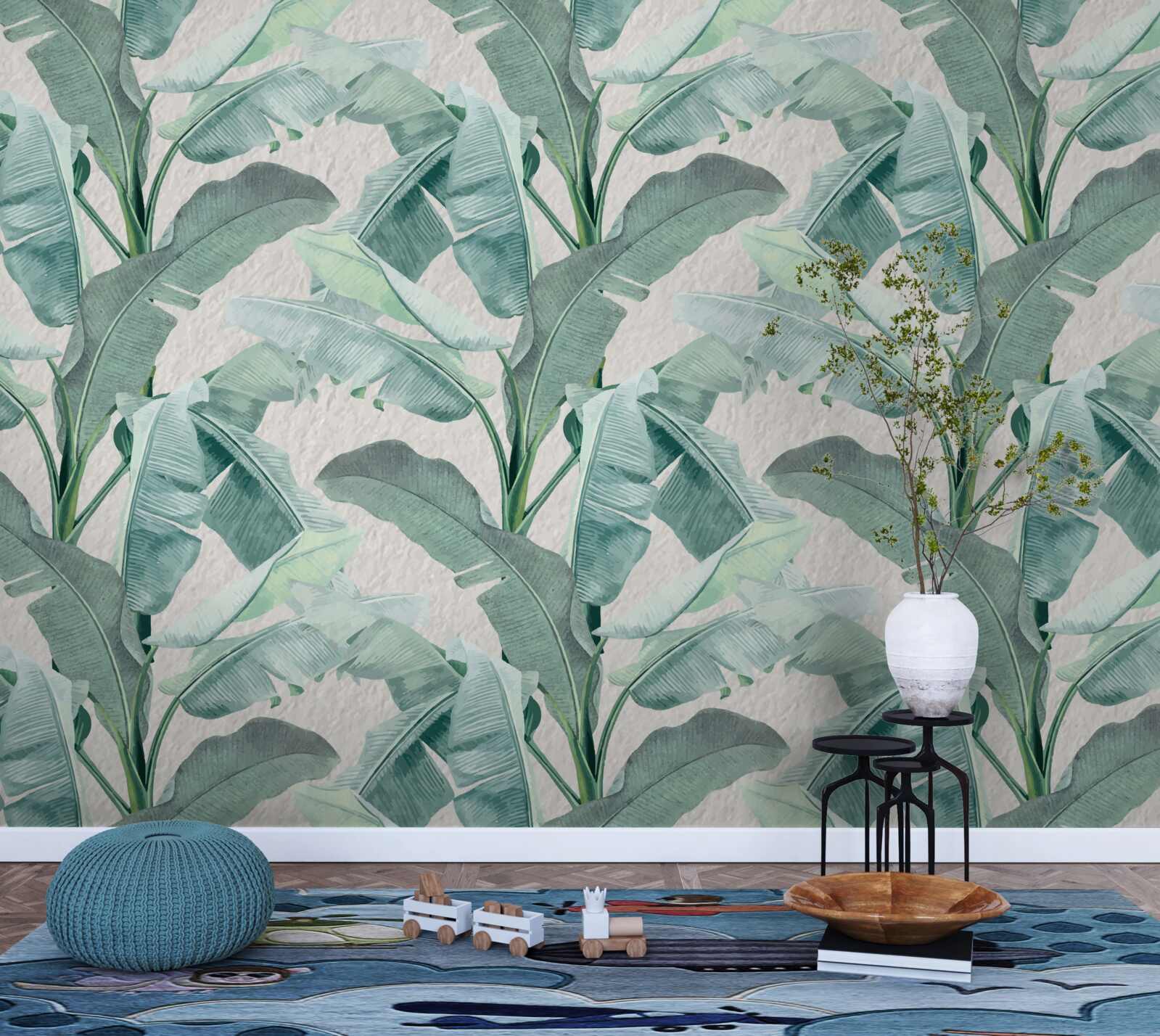 Fototapeta liście paproci są jasnozielone