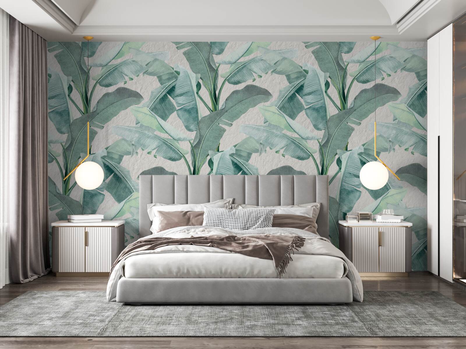 Fototapeta liście paproci są jasnozielone