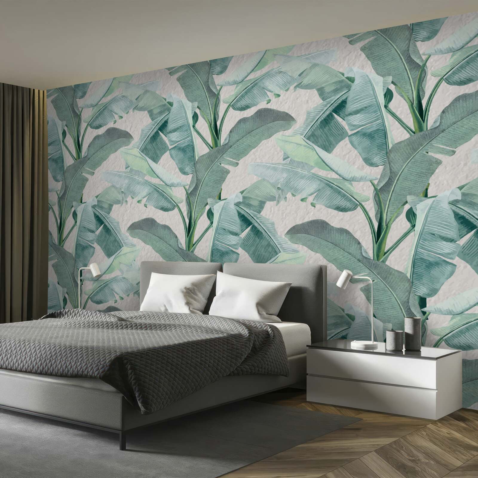 Fototapeta liście paproci są jasnozielone