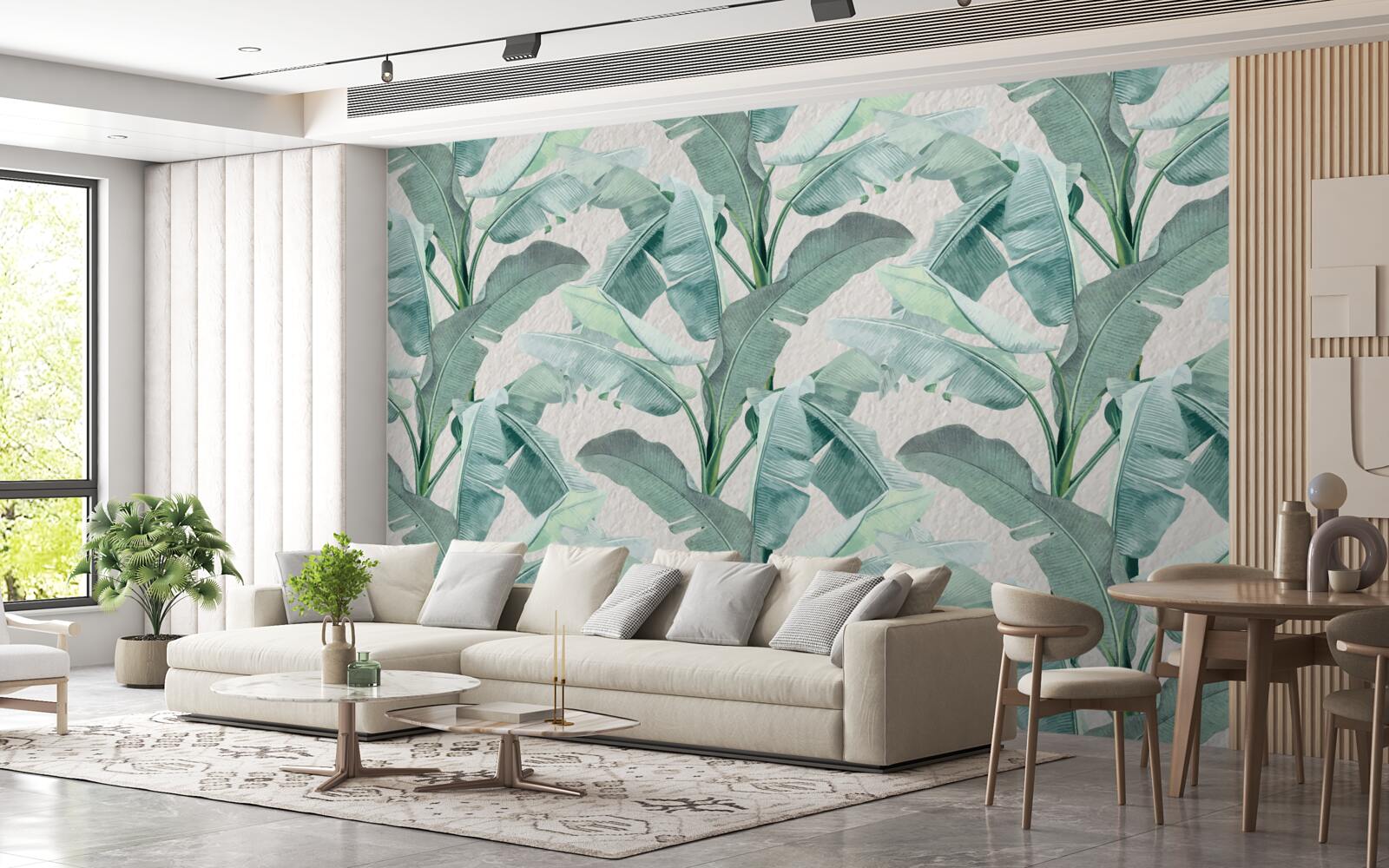 Fototapeta liście paproci są jasnozielone