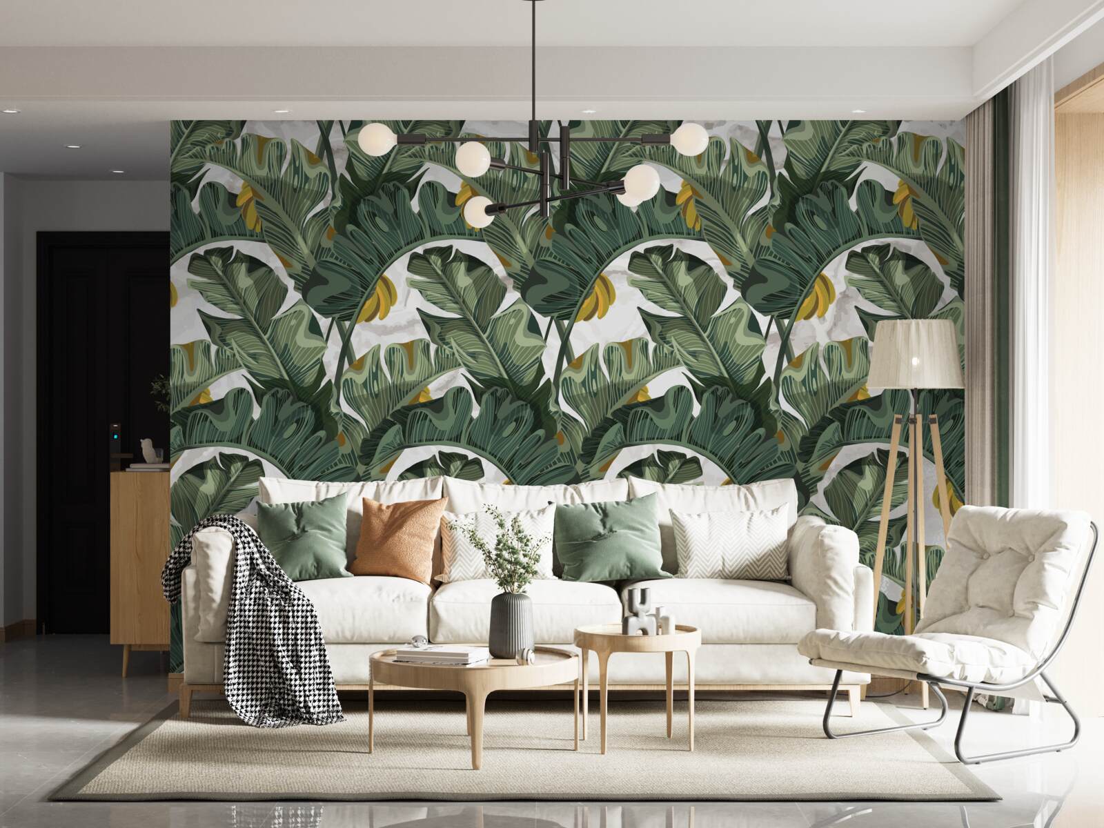 Fototapeta abstrakcyjny obraz liści paproci