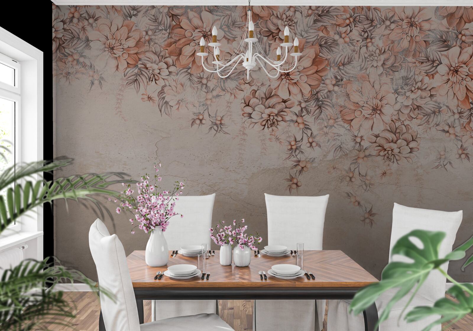 Fototapeta wiele dużych pąków