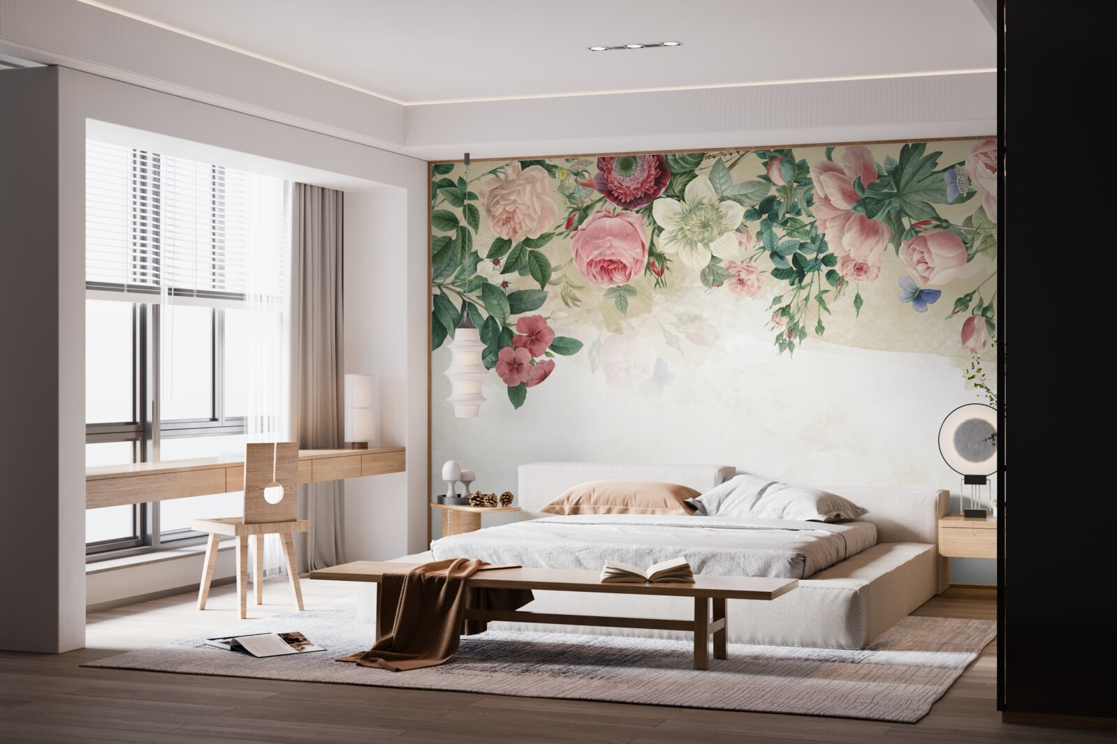 Fototapeta różowe pąki w różnych odcieniach