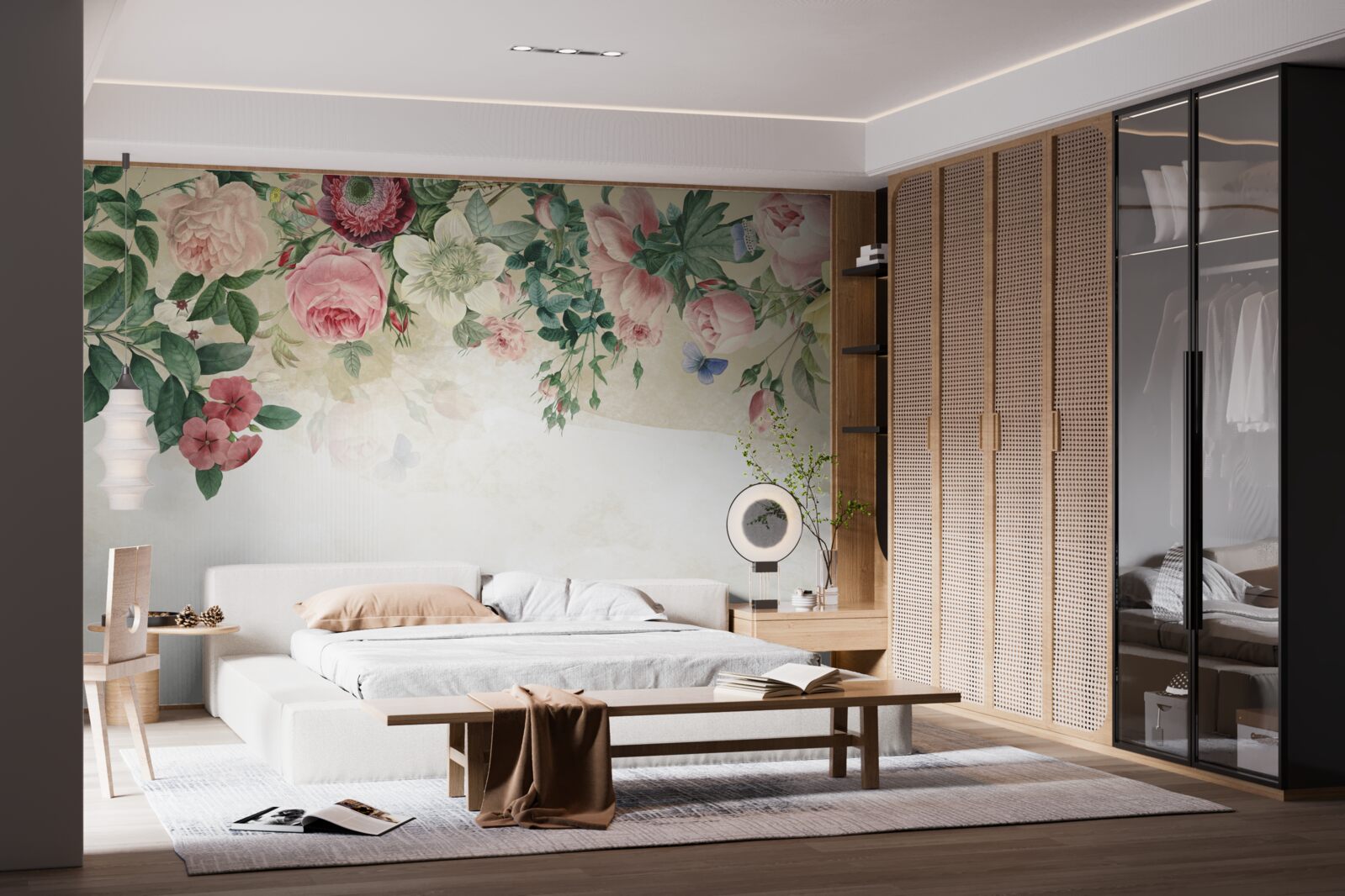 Fototapeta różowe pąki w różnych odcieniach