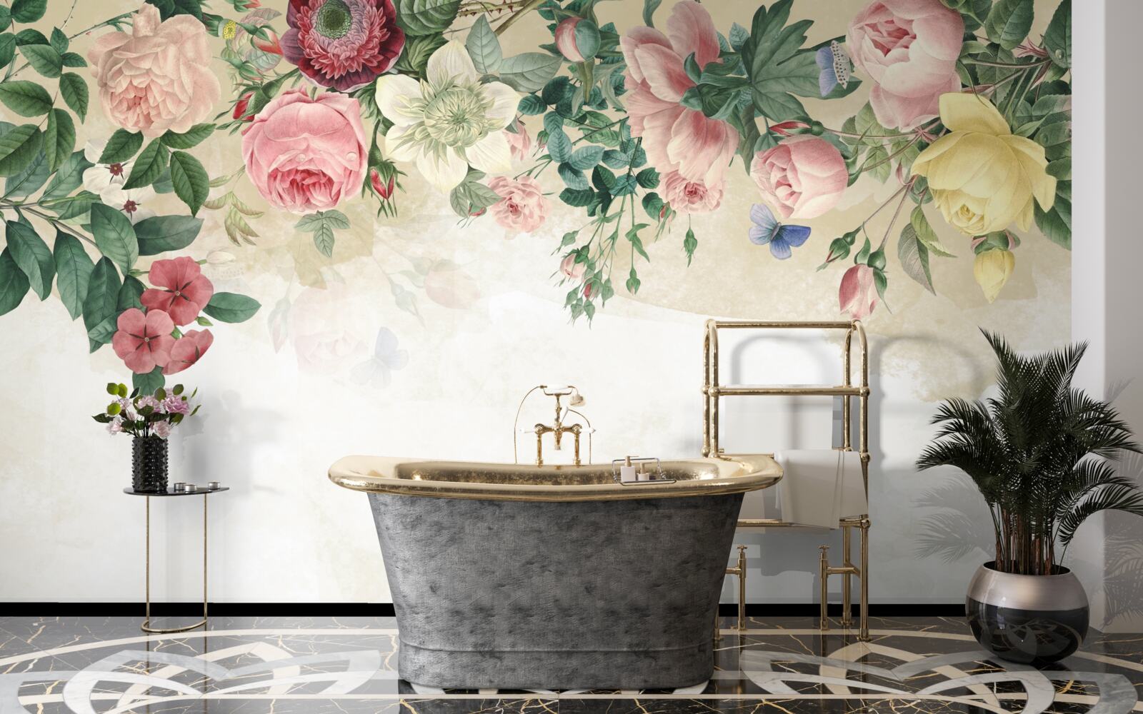 Fototapeta różowe pąki w różnych odcieniach