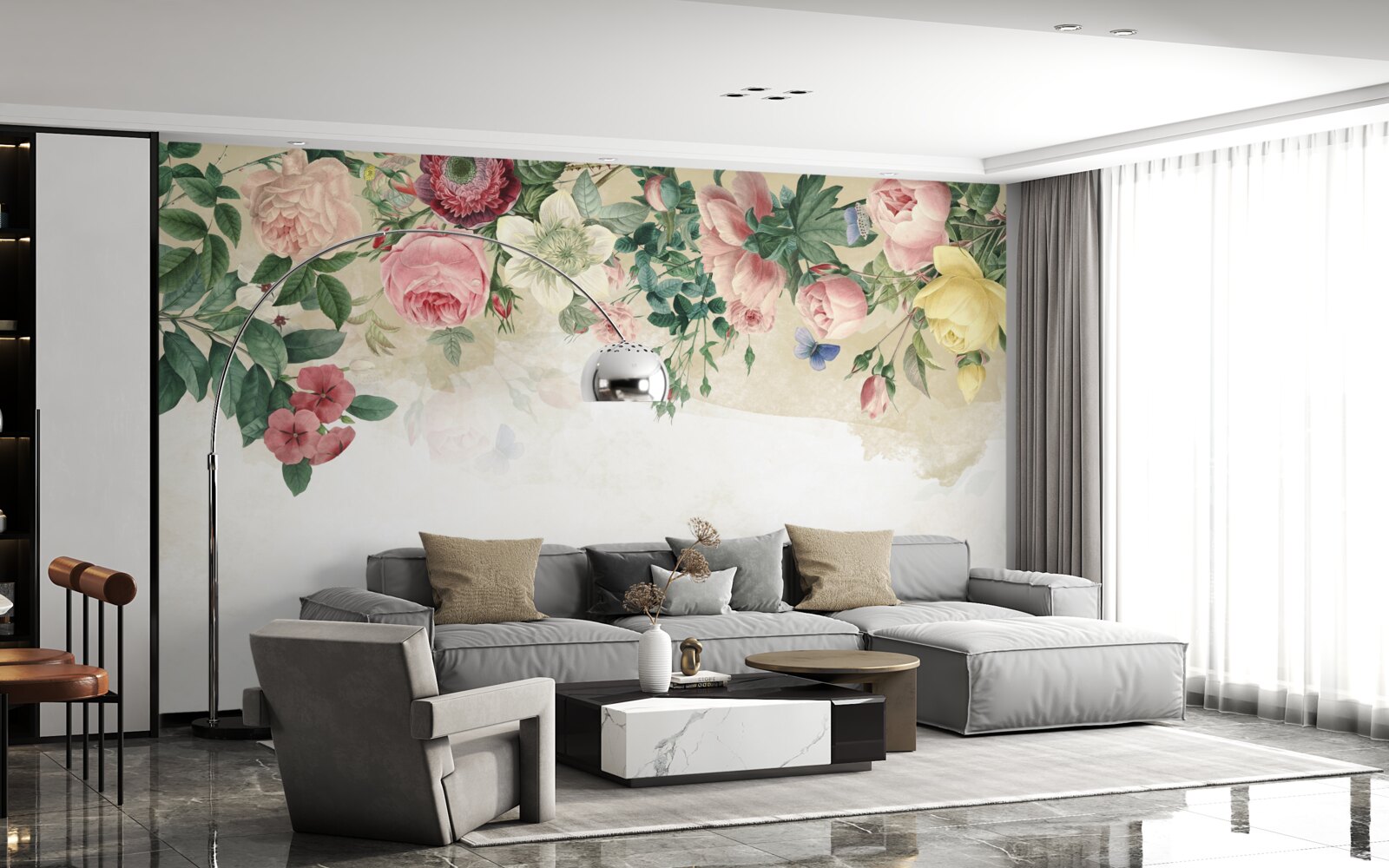 Fototapeta różowe pąki w różnych odcieniach