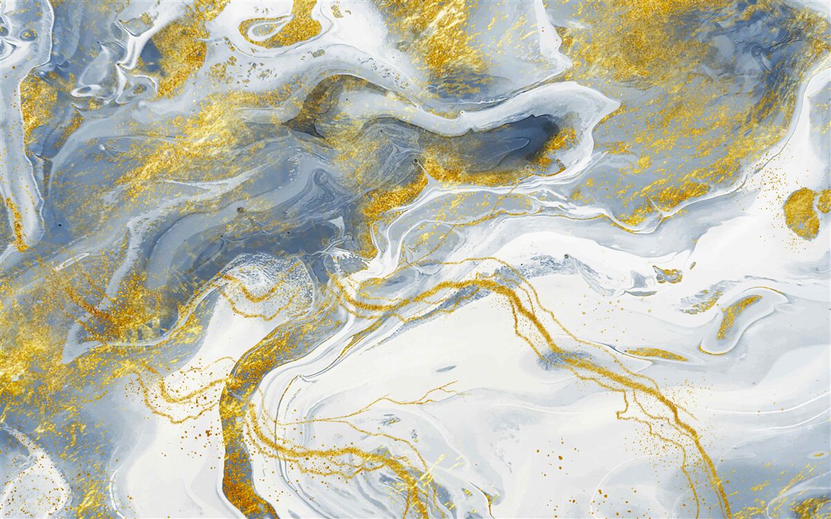 Fototapeta niebieski marmur z inkrustacją złotową