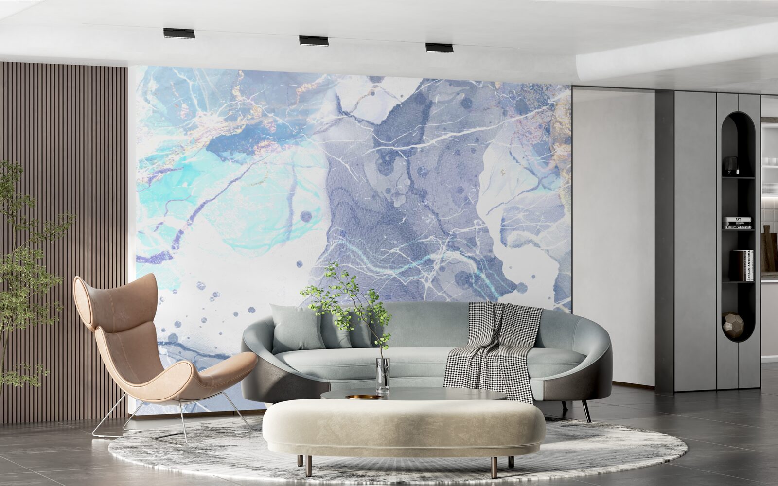 Fototapeta niebieski marmur w abstrakcyjnym stylu