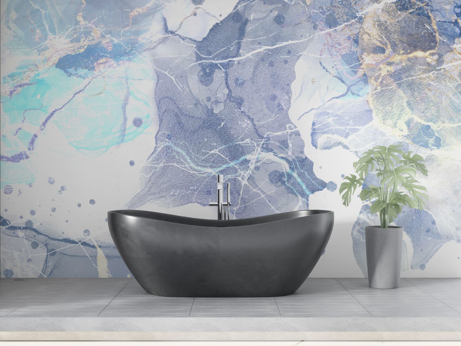 Fototapeta niebieski marmur w abstrakcyjnym stylu