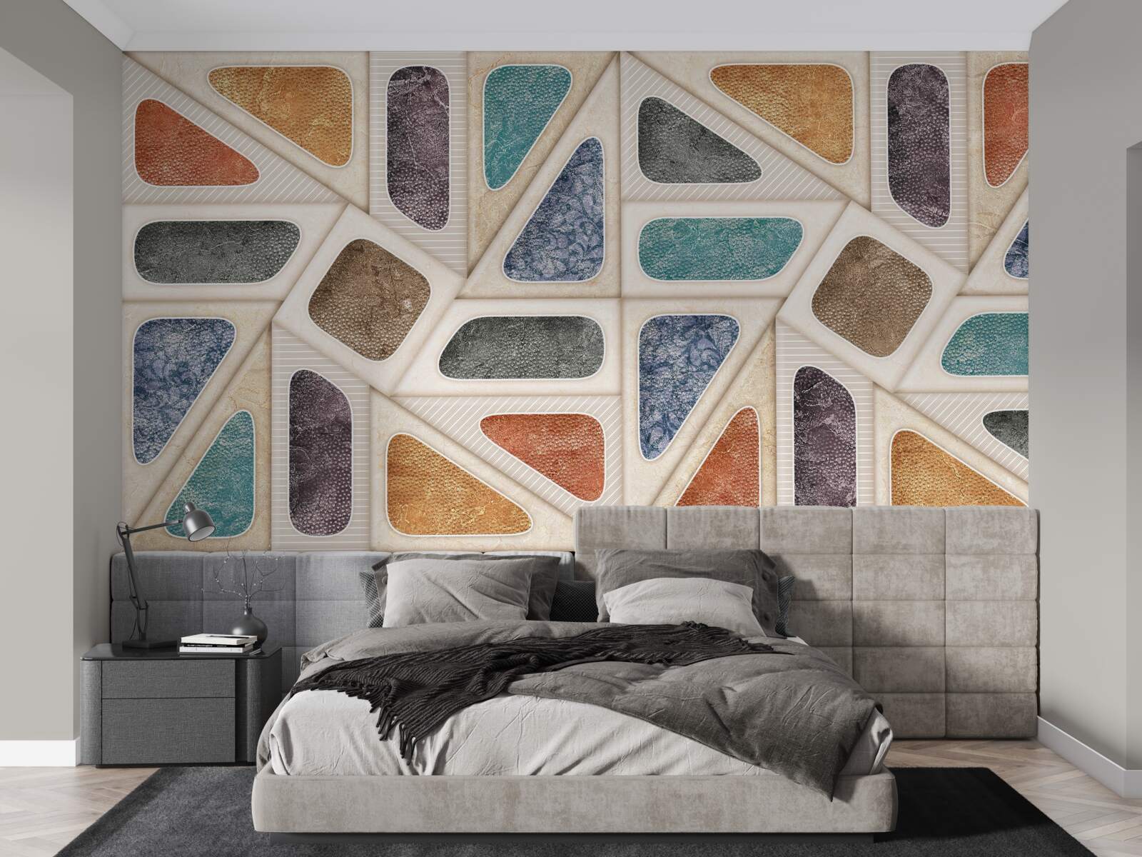 Fototapeta panel złożony z różnych kolorów w stylu mozaiki