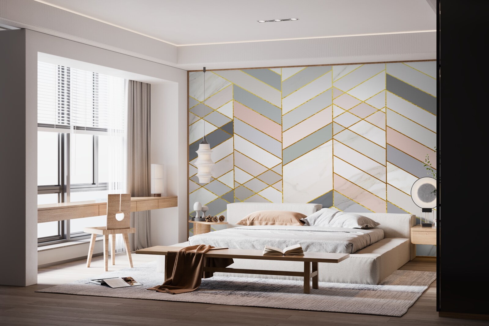 Fototapeta pastelowe linie ułożone ukośnie