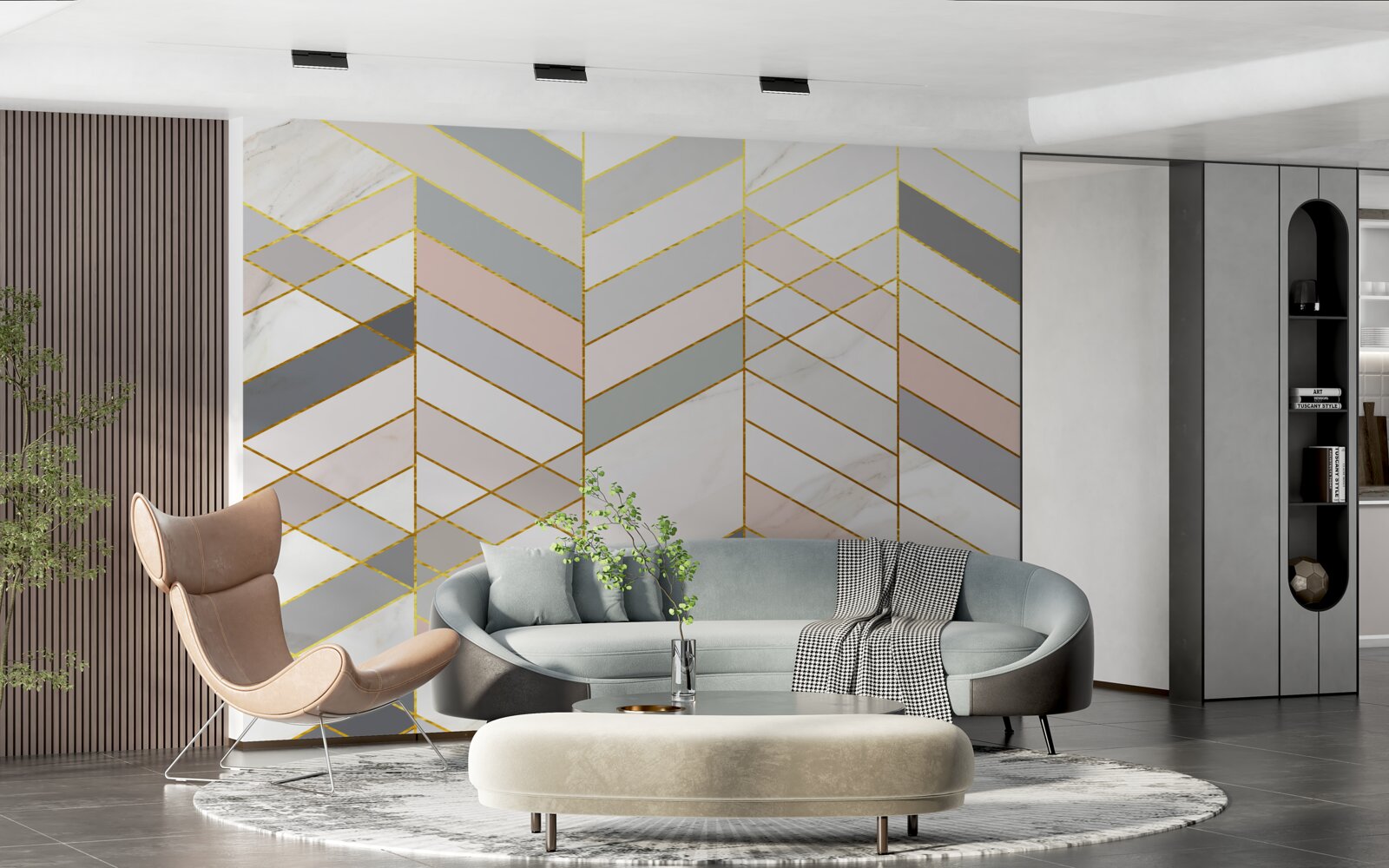 Fototapeta pastelowe linie ułożone ukośnie