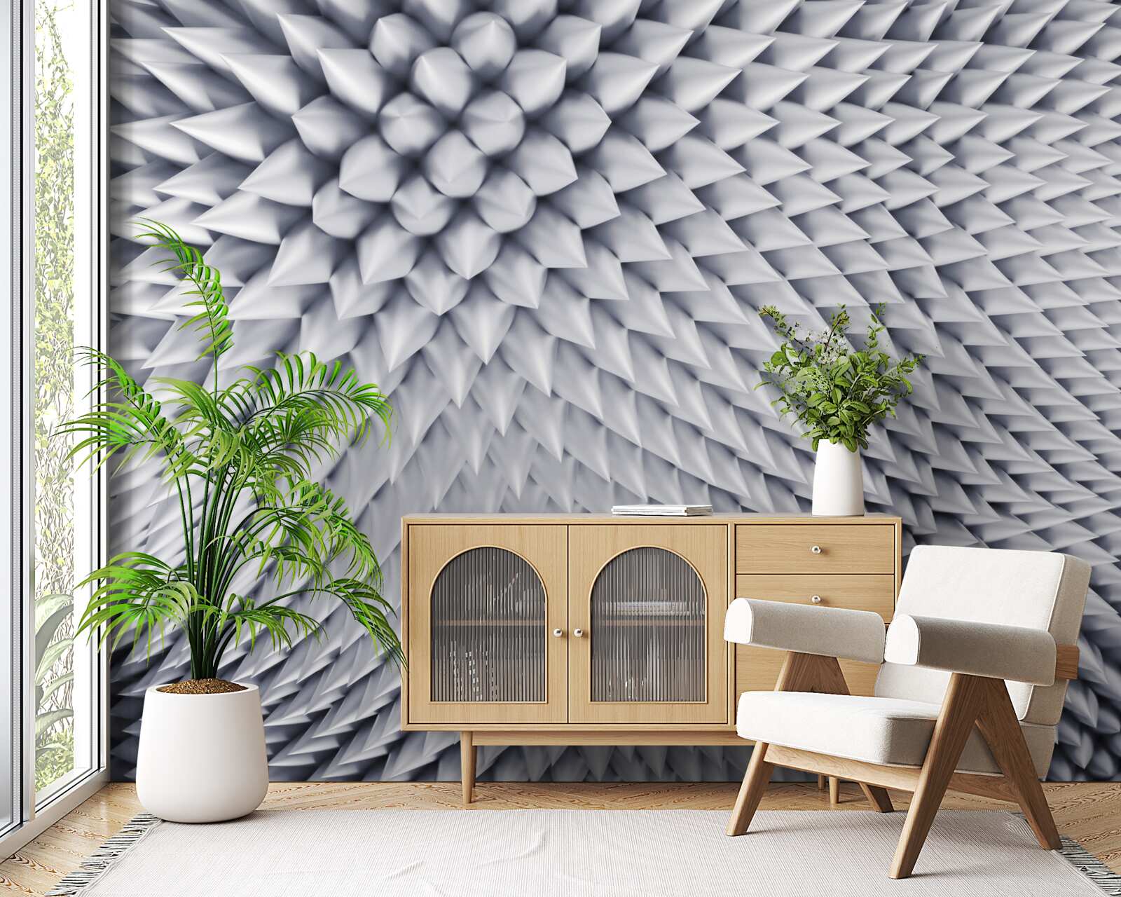 Fototapeta tekstura składająca się ze spiczastych szczytów