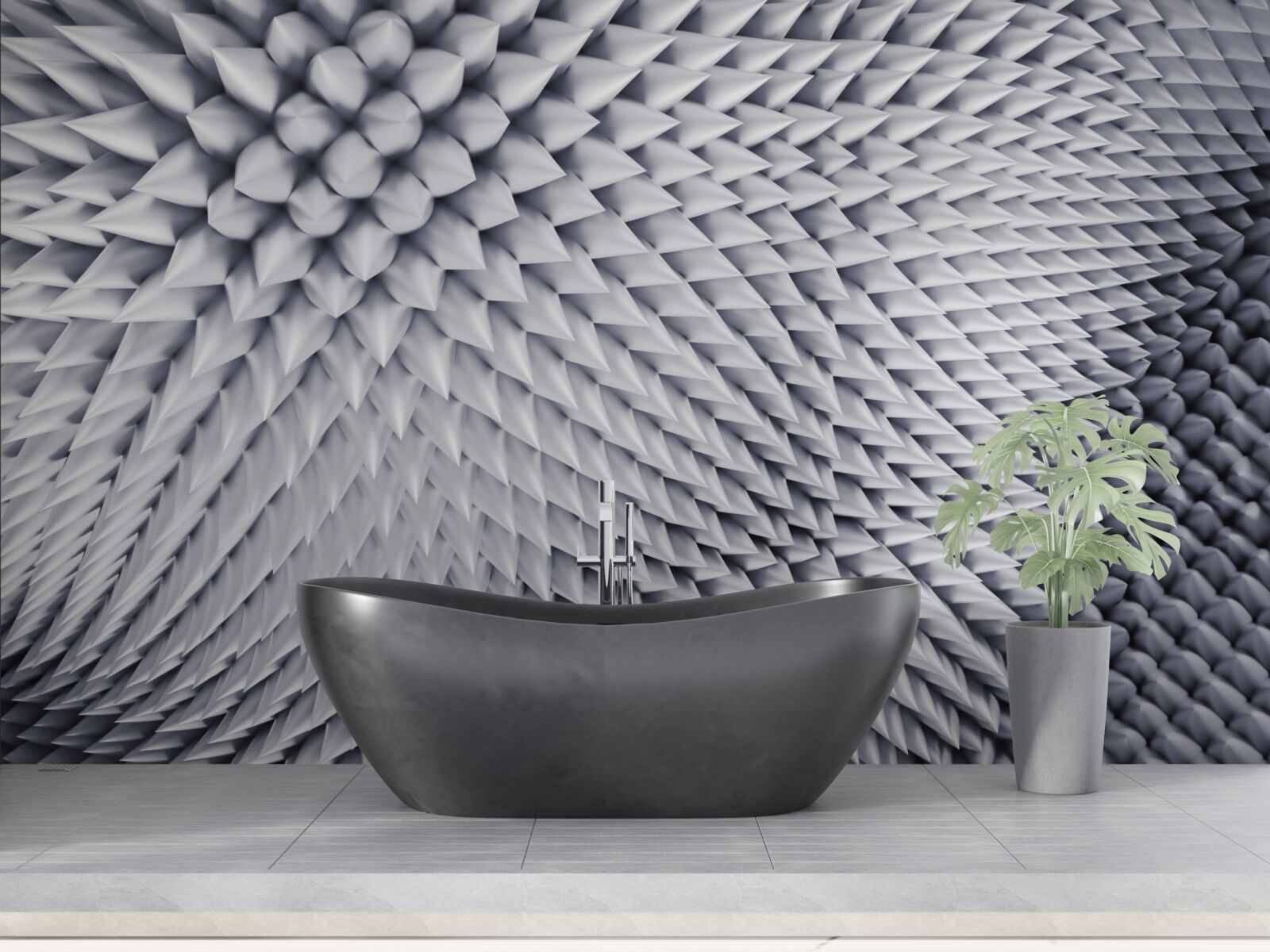 Fototapeta tekstura składająca się ze spiczastych szczytów