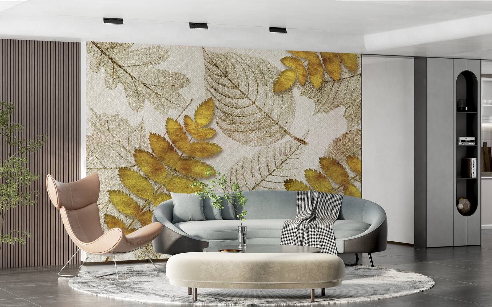 Fototapeta dżungla pokryta złotem