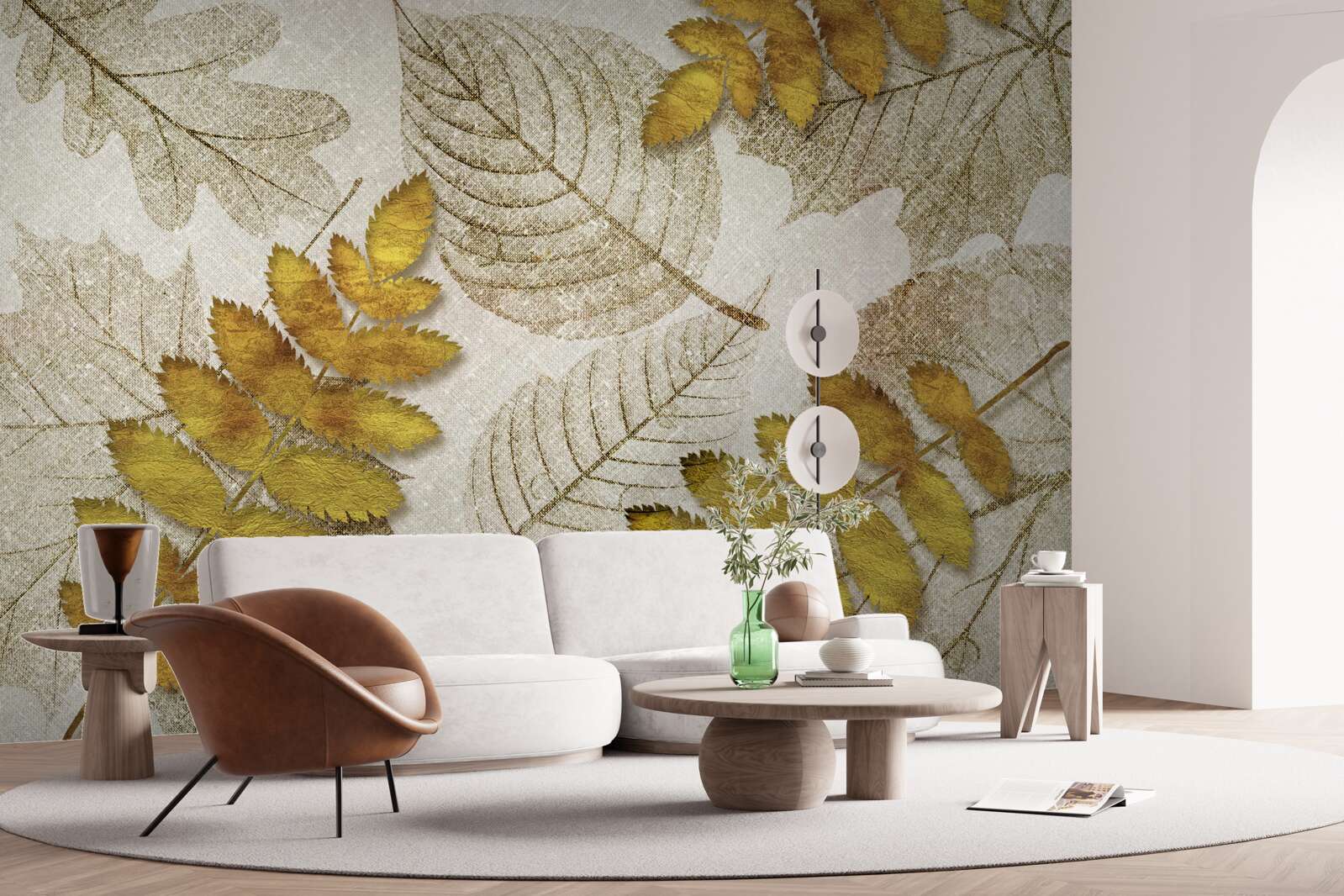 Fototapeta dżungla pokryta złotem