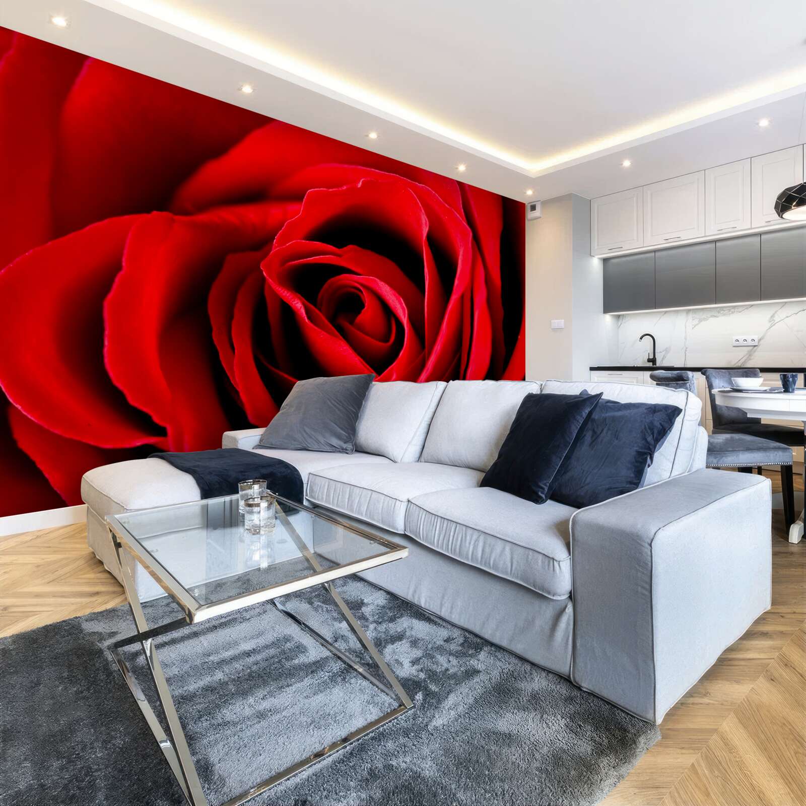 Fototapeta cudowna szkarłatna róża