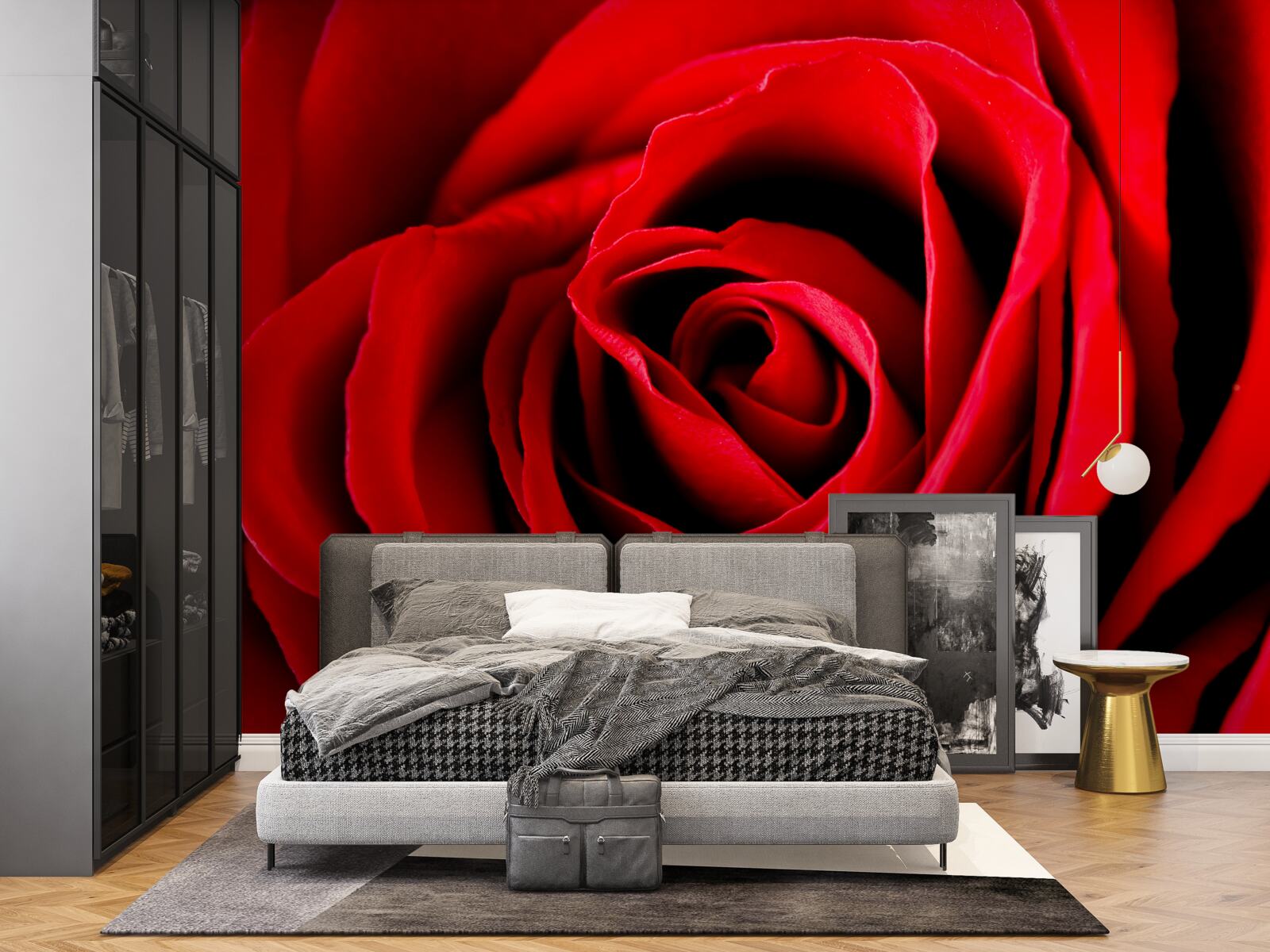 Fototapeta cudowna szkarłatna róża