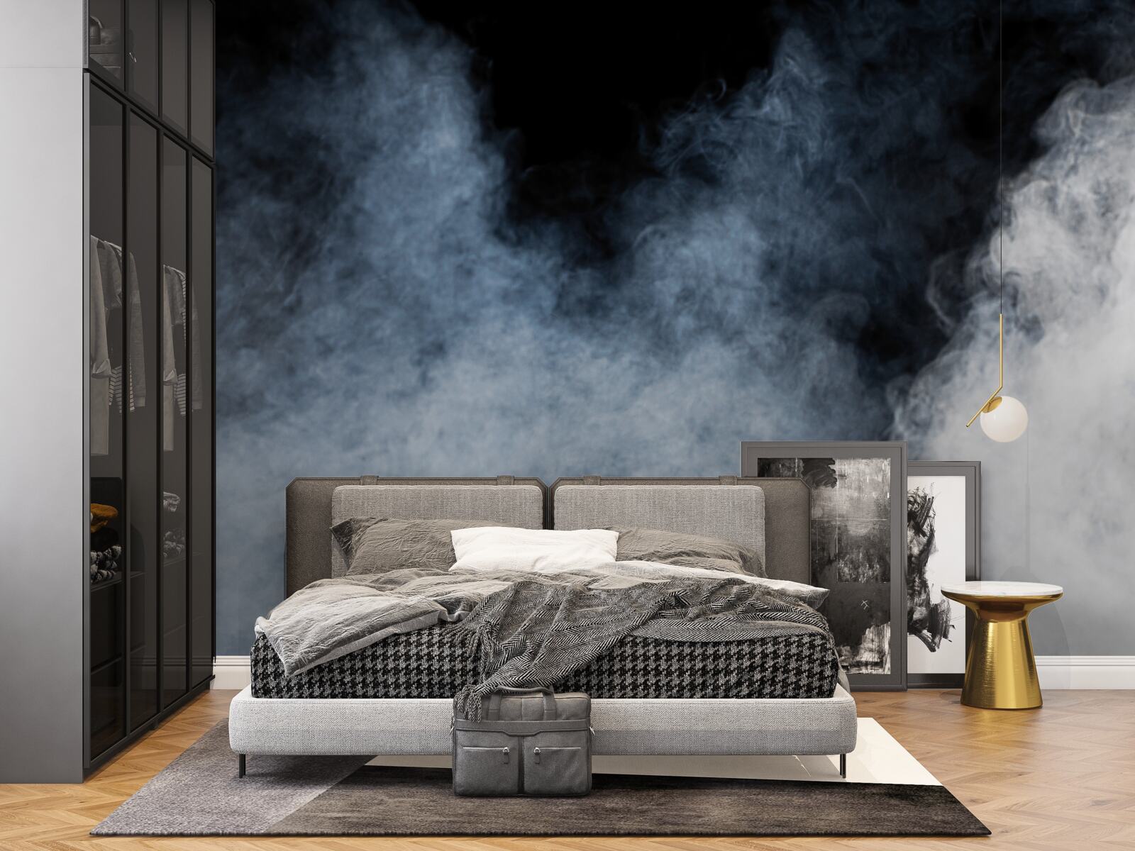 Fototapeta gęsta mgła spowiła nocny las