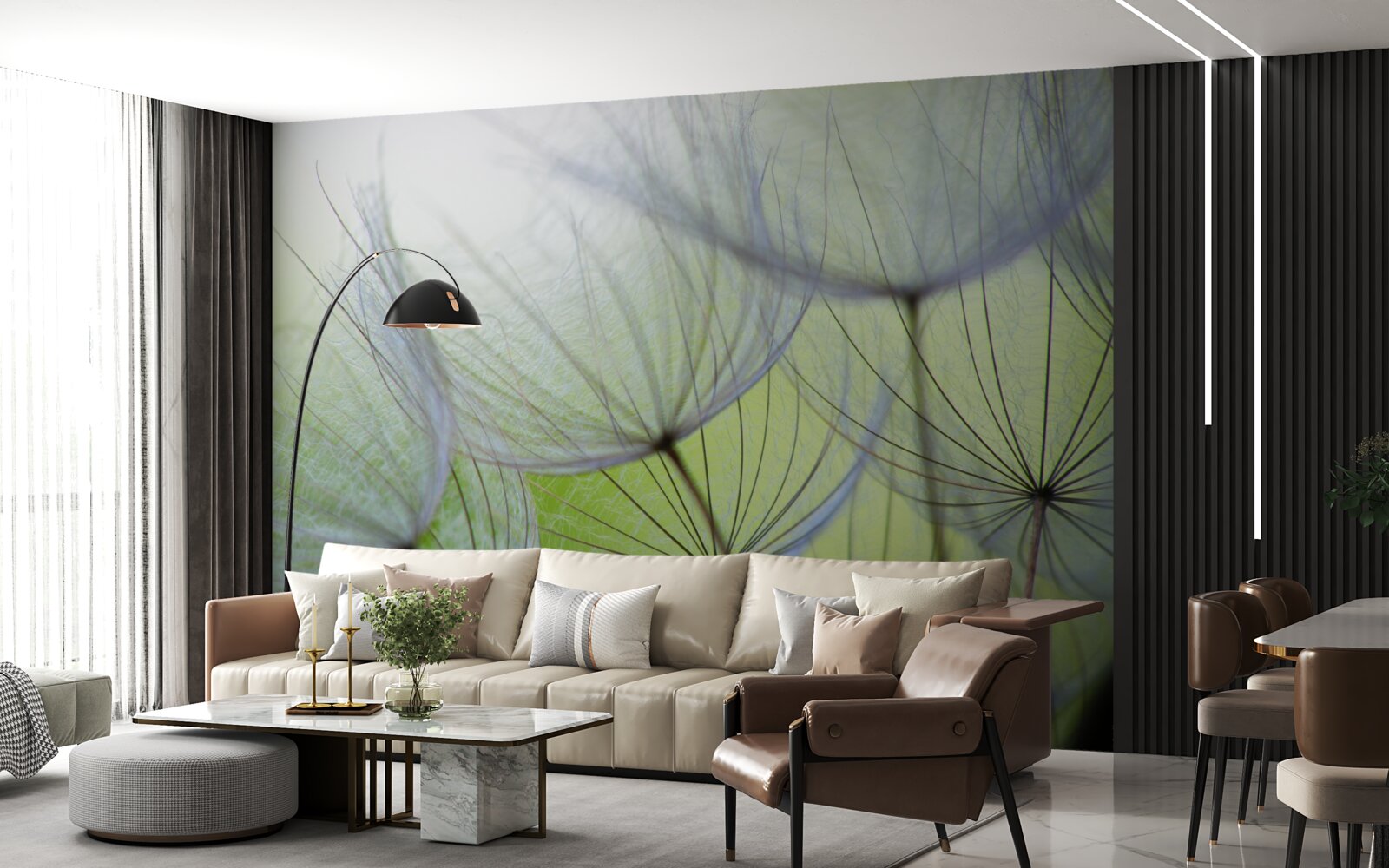 Fototapeta jesienią mlecze zwiędły