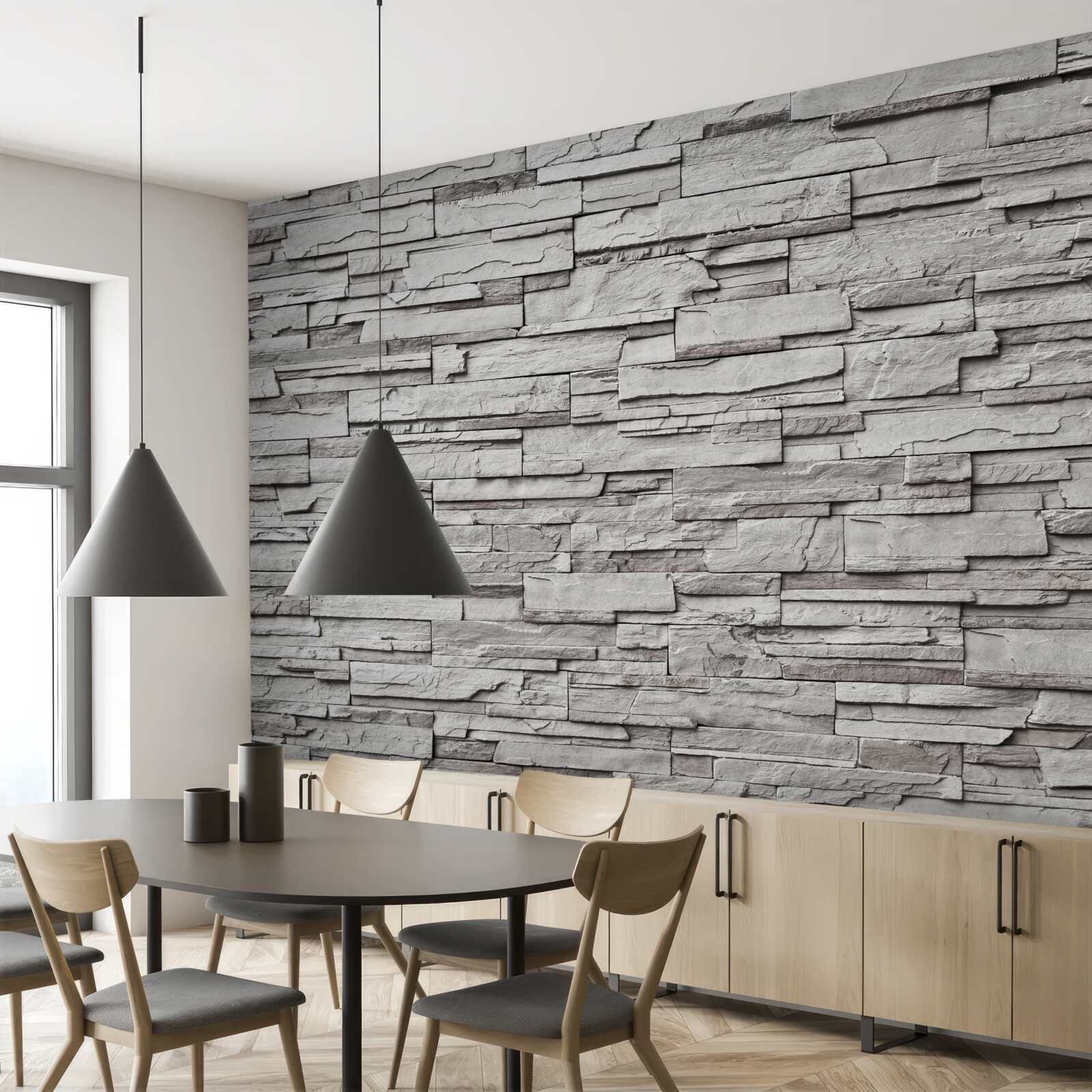 Fototapeta biały kamienny mur