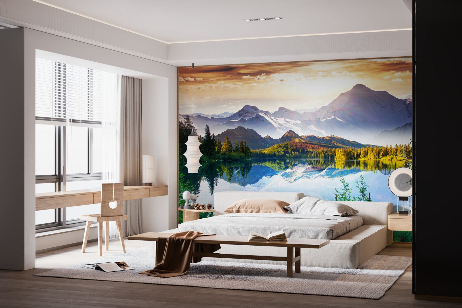 Fototapeta wody górskiego jeziora są krystalicznie czyste