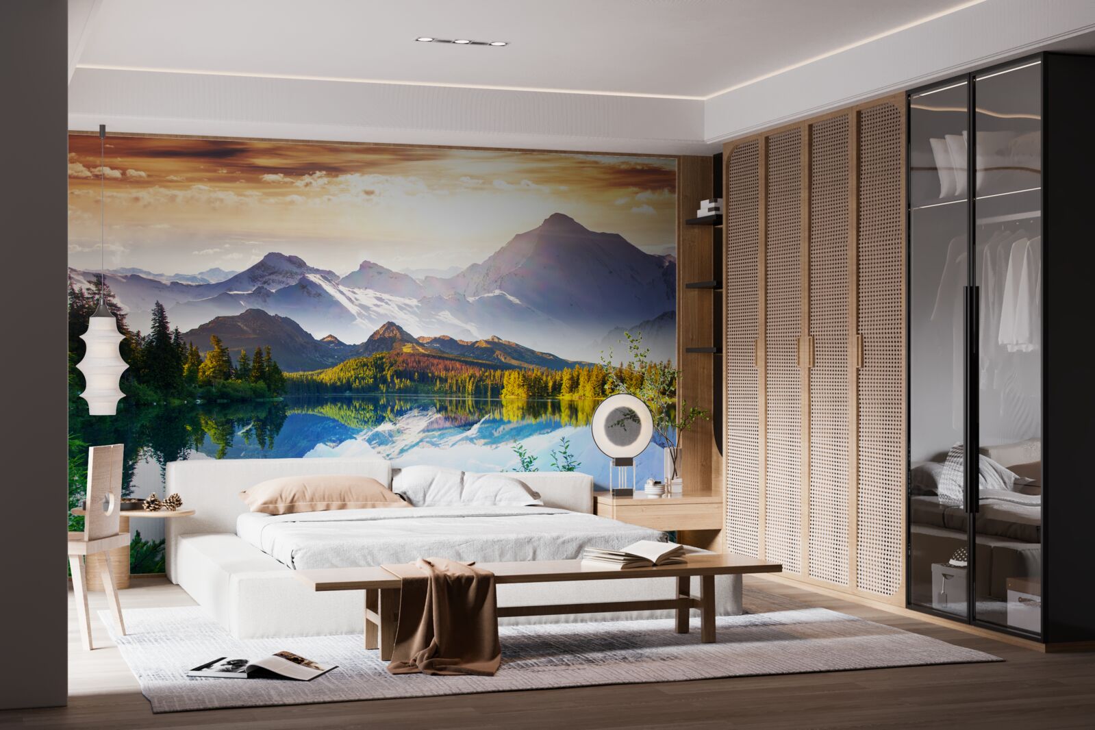 Fototapeta wody górskiego jeziora są krystalicznie czyste