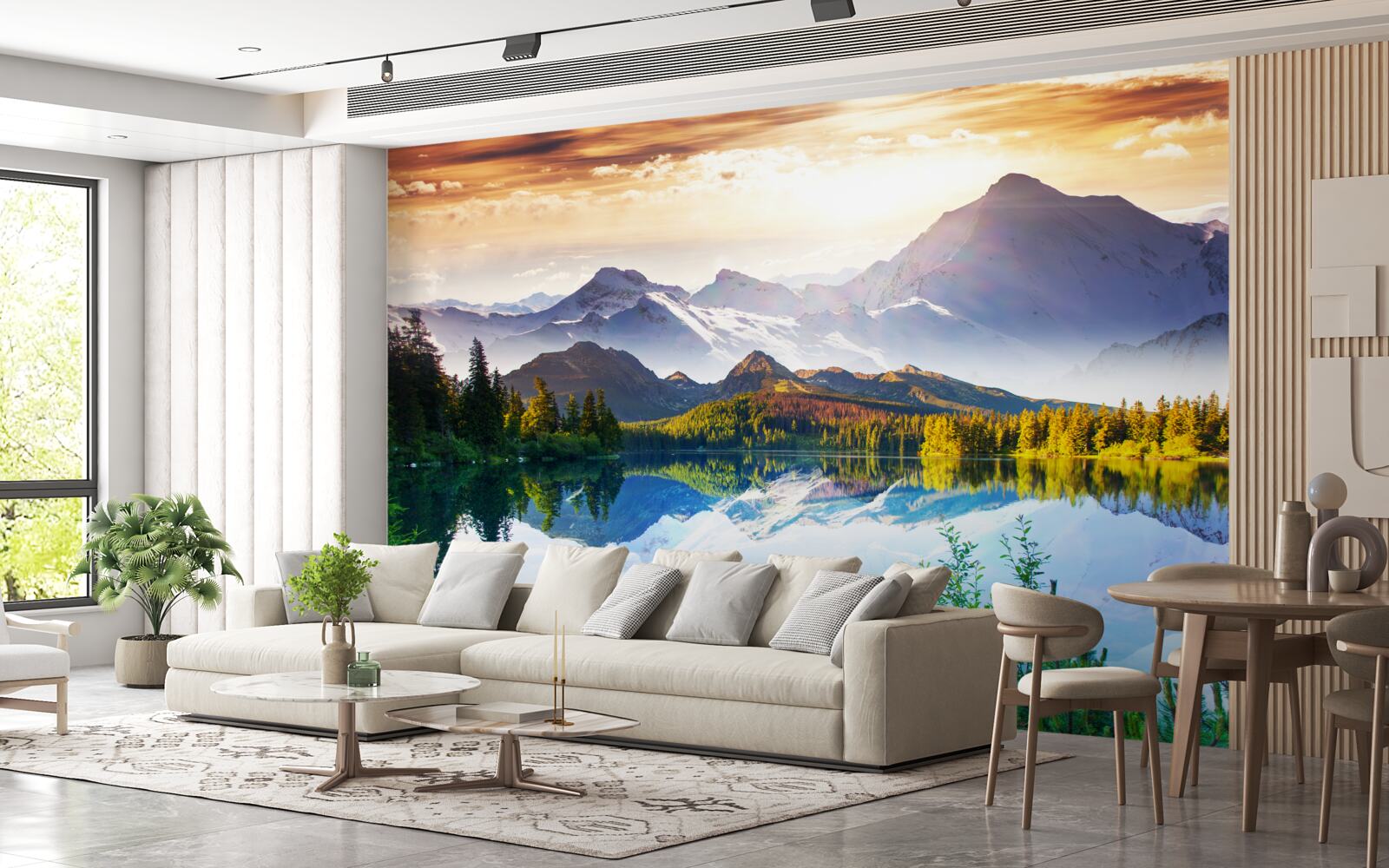 Fototapeta wody górskiego jeziora są krystalicznie czyste