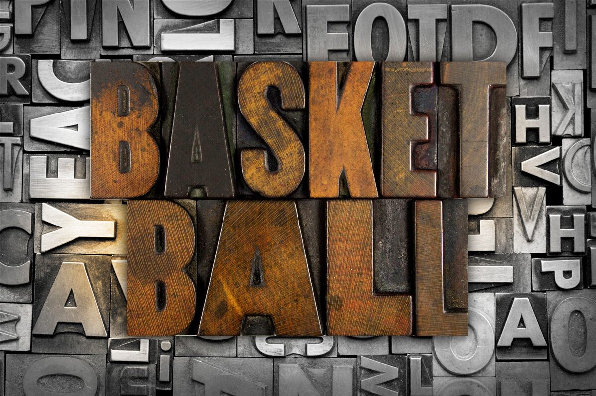 Fototapeta "koszykówka" wygrawerowana na metalu