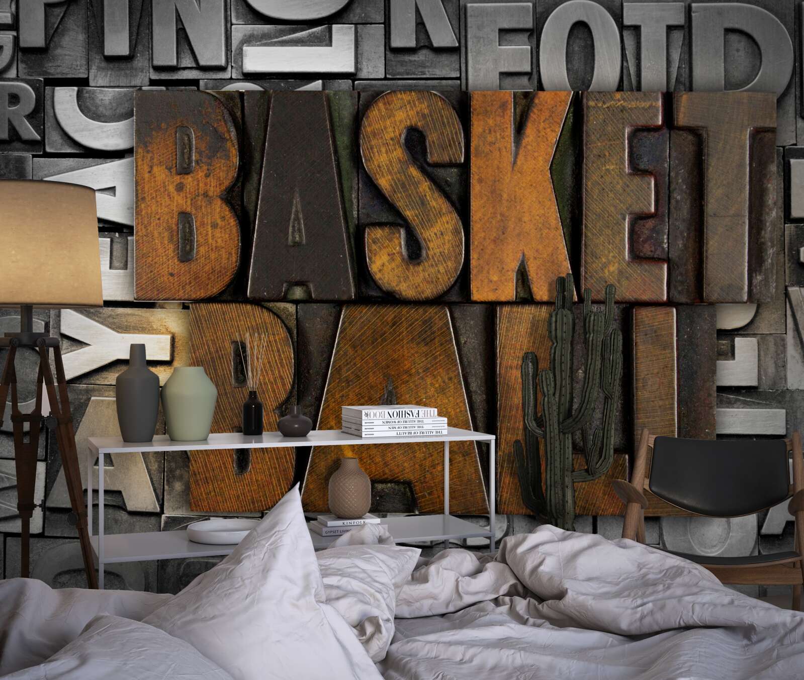 Fototapeta "koszykówka" wygrawerowana na metalu