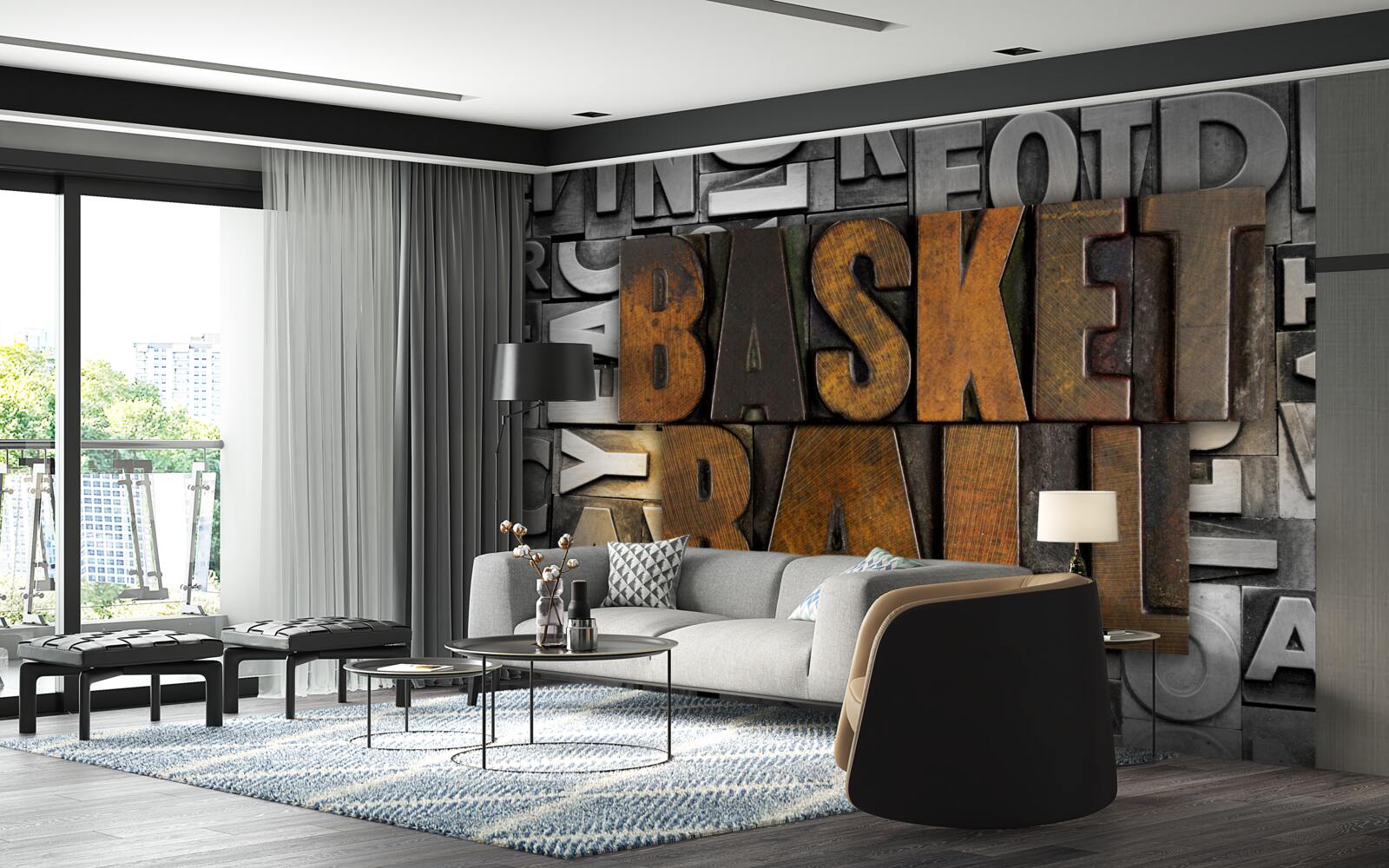 Fototapeta "koszykówka" wygrawerowana na metalu