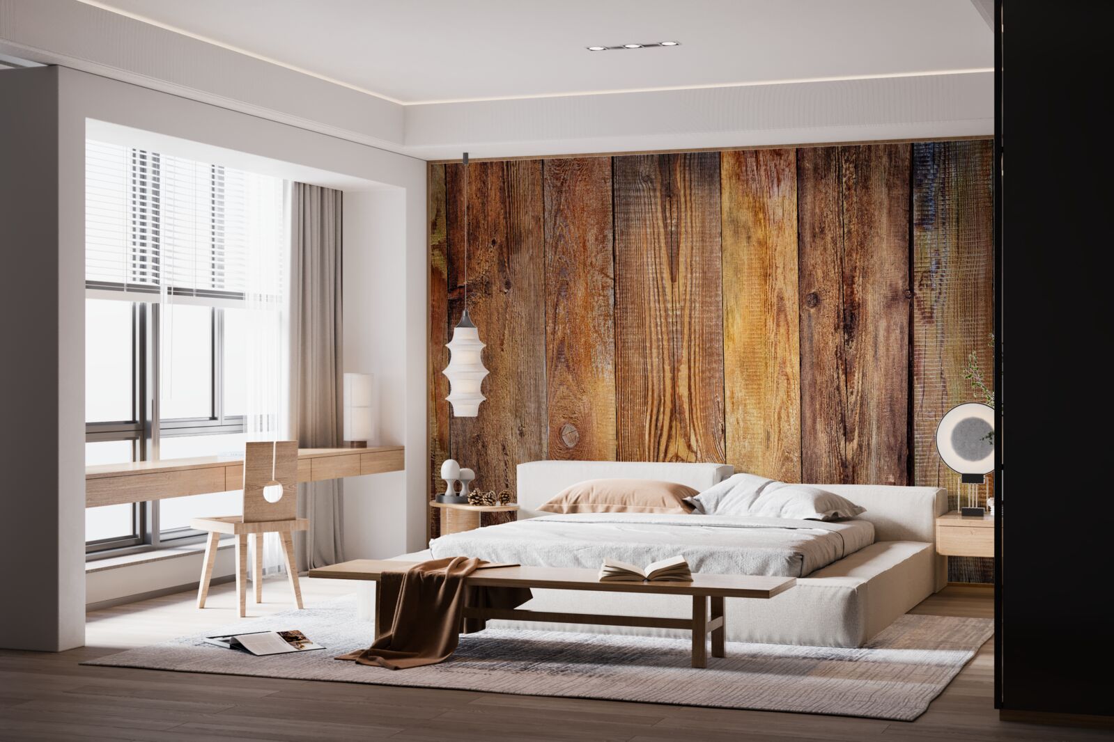 Fototapeta deski parkietowe ułożone pionowo