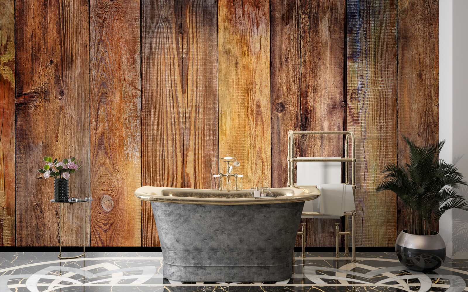 Fototapeta deski parkietowe ułożone pionowo