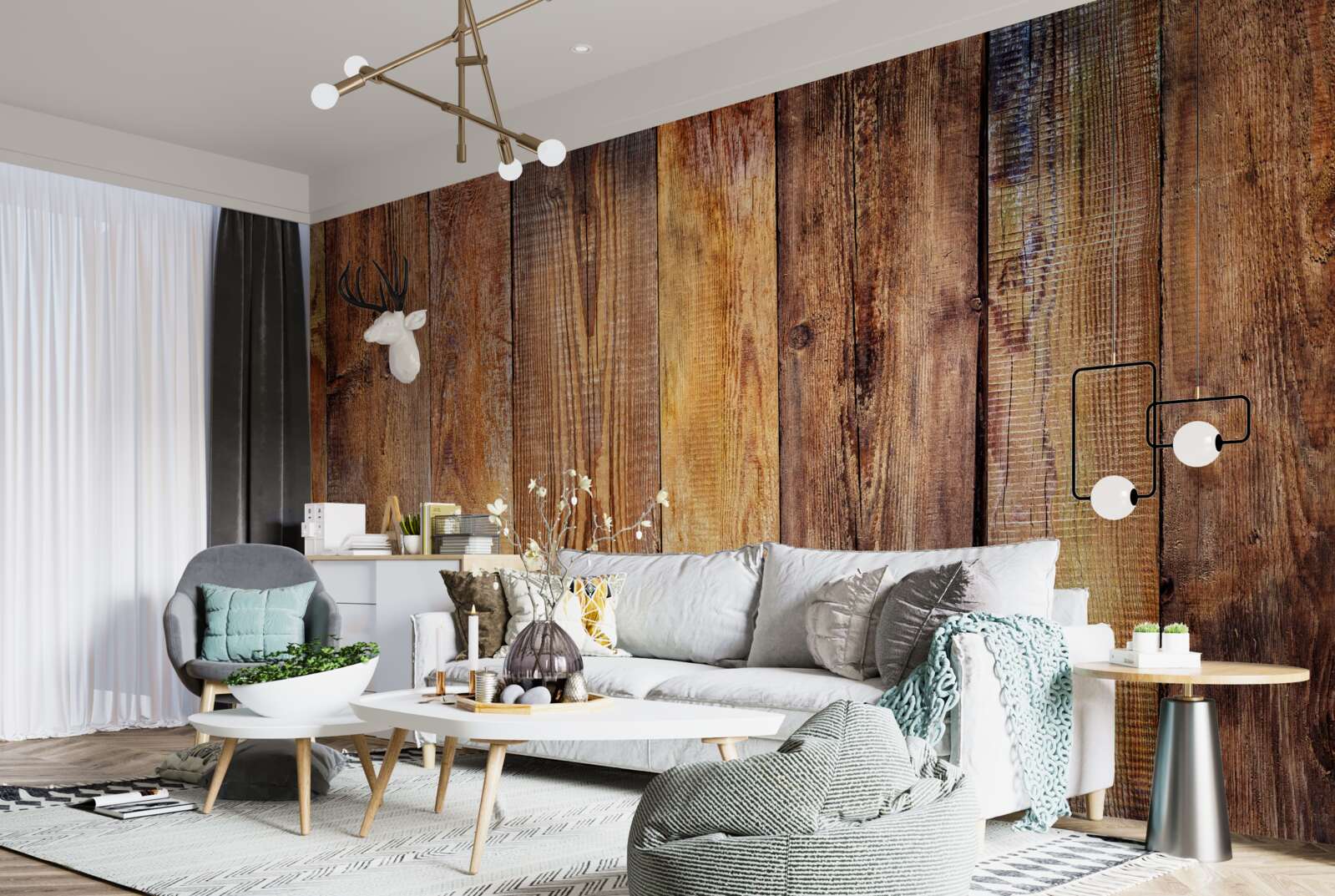 Fototapeta deski parkietowe ułożone pionowo