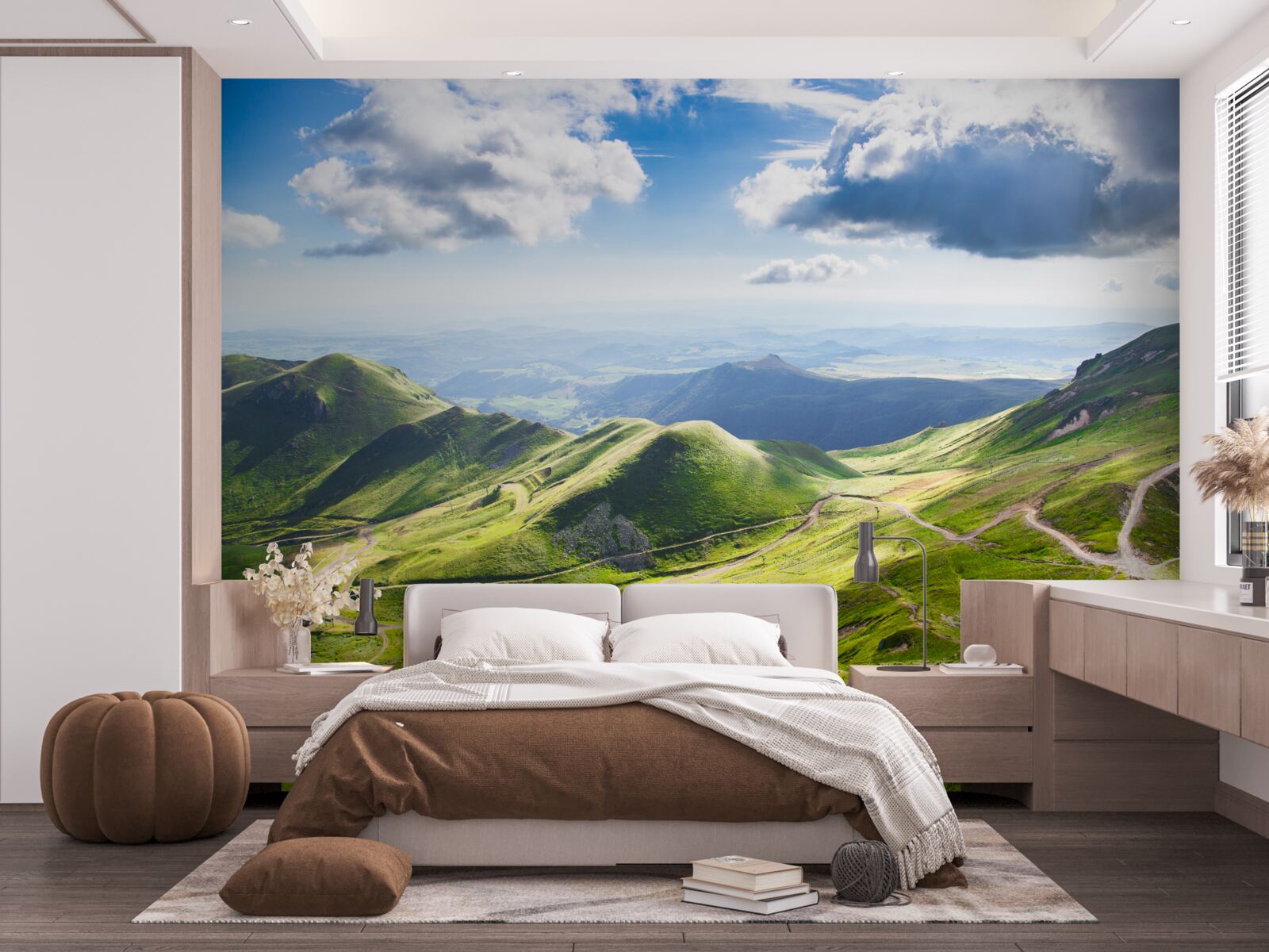 Fototapeta szlaki turystyczne wzdłuż szczytów górskich