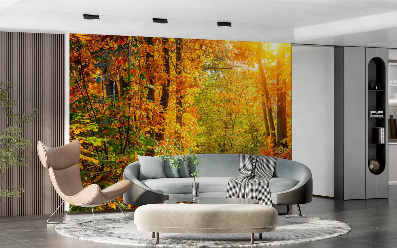 Fototapeta zachód słońca zachwyca jesiennym słońcem