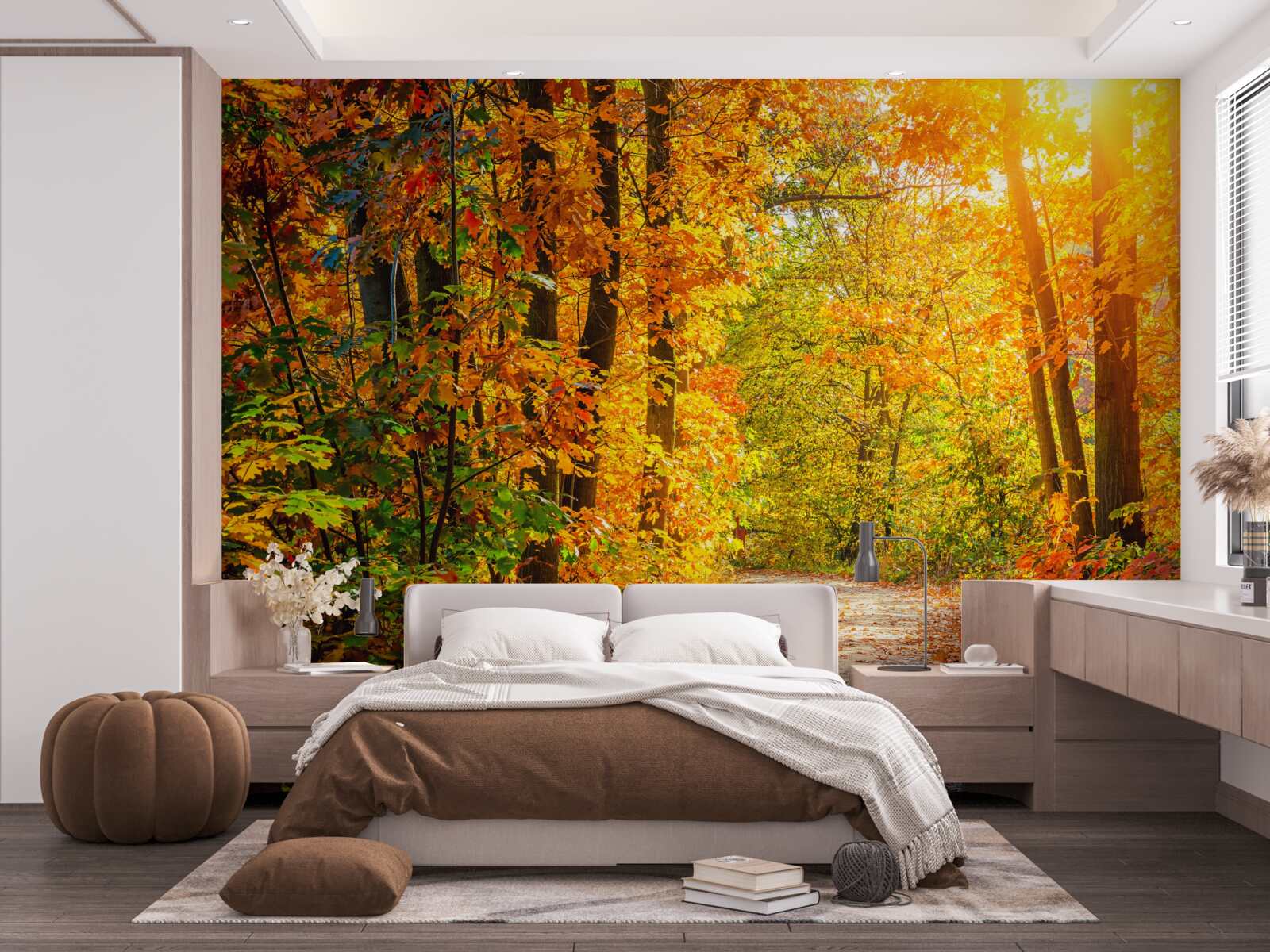 Fototapeta zachód słońca zachwyca jesiennym słońcem