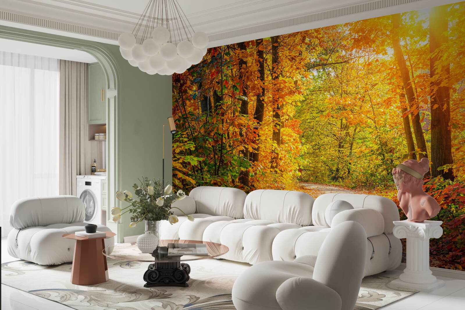 Fototapeta zachód słońca zachwyca jesiennym słońcem