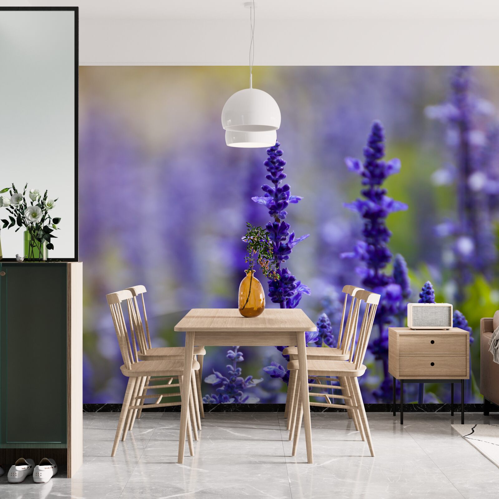 Fototapeta fotografia makro fioletowej lawendy