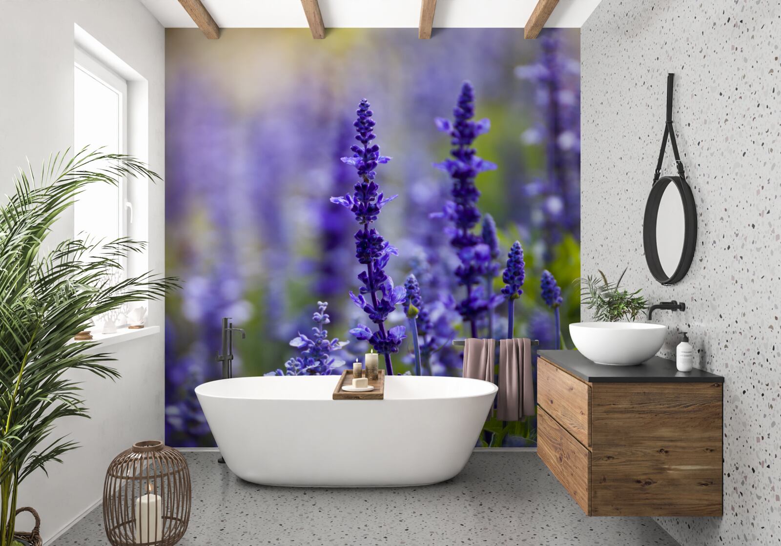 Fototapeta fotografia makro fioletowej lawendy