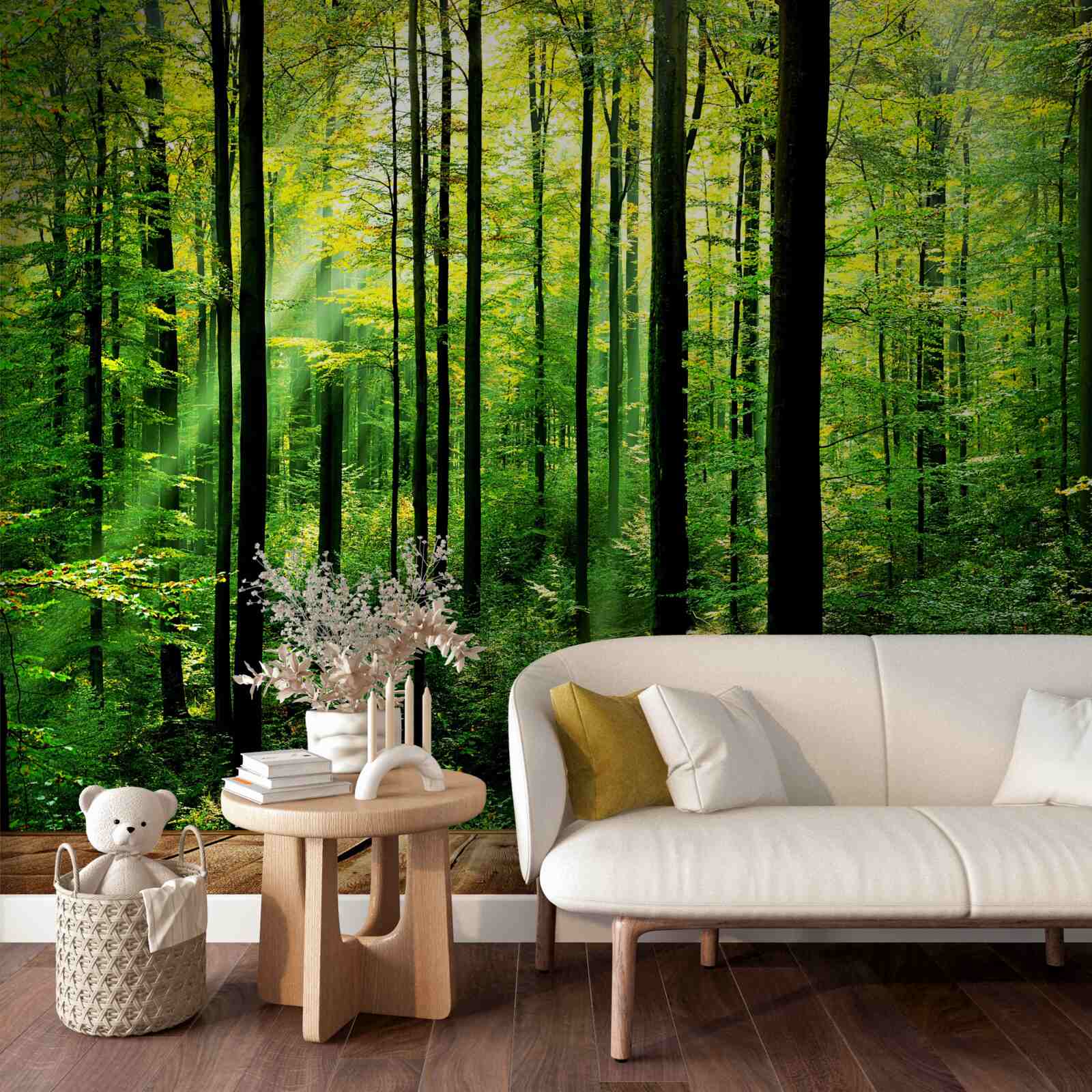 Fototapeta taras z dostępem do gaju sosnowego