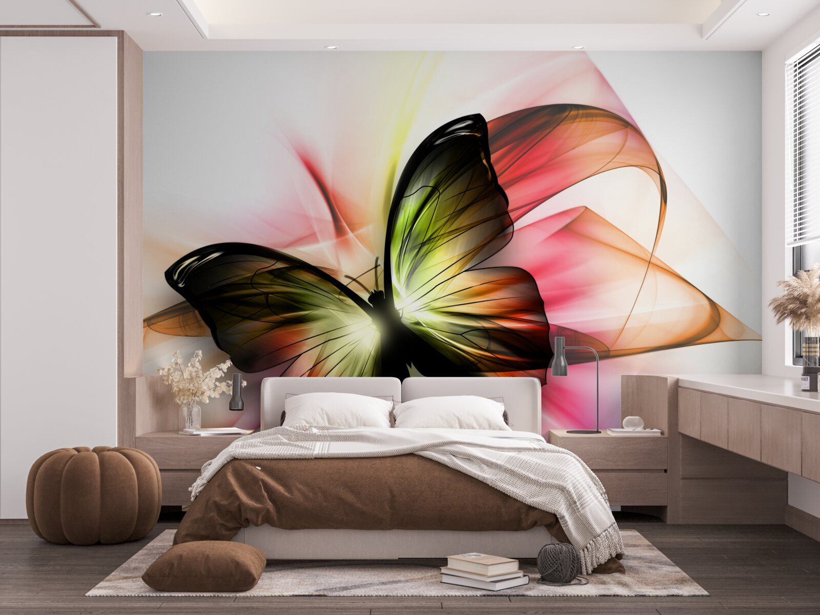 Fototapeta piękny motyl z wdziękiem unoszący się w powietrzu